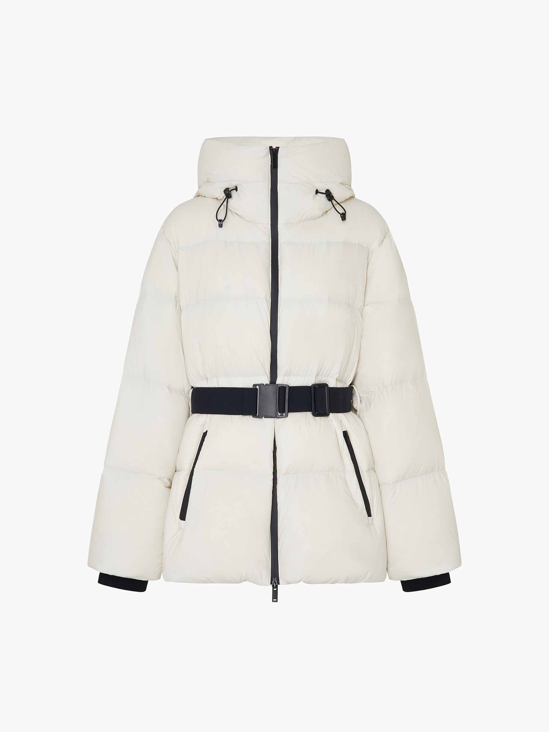 Buckle Hooded Down Jacket