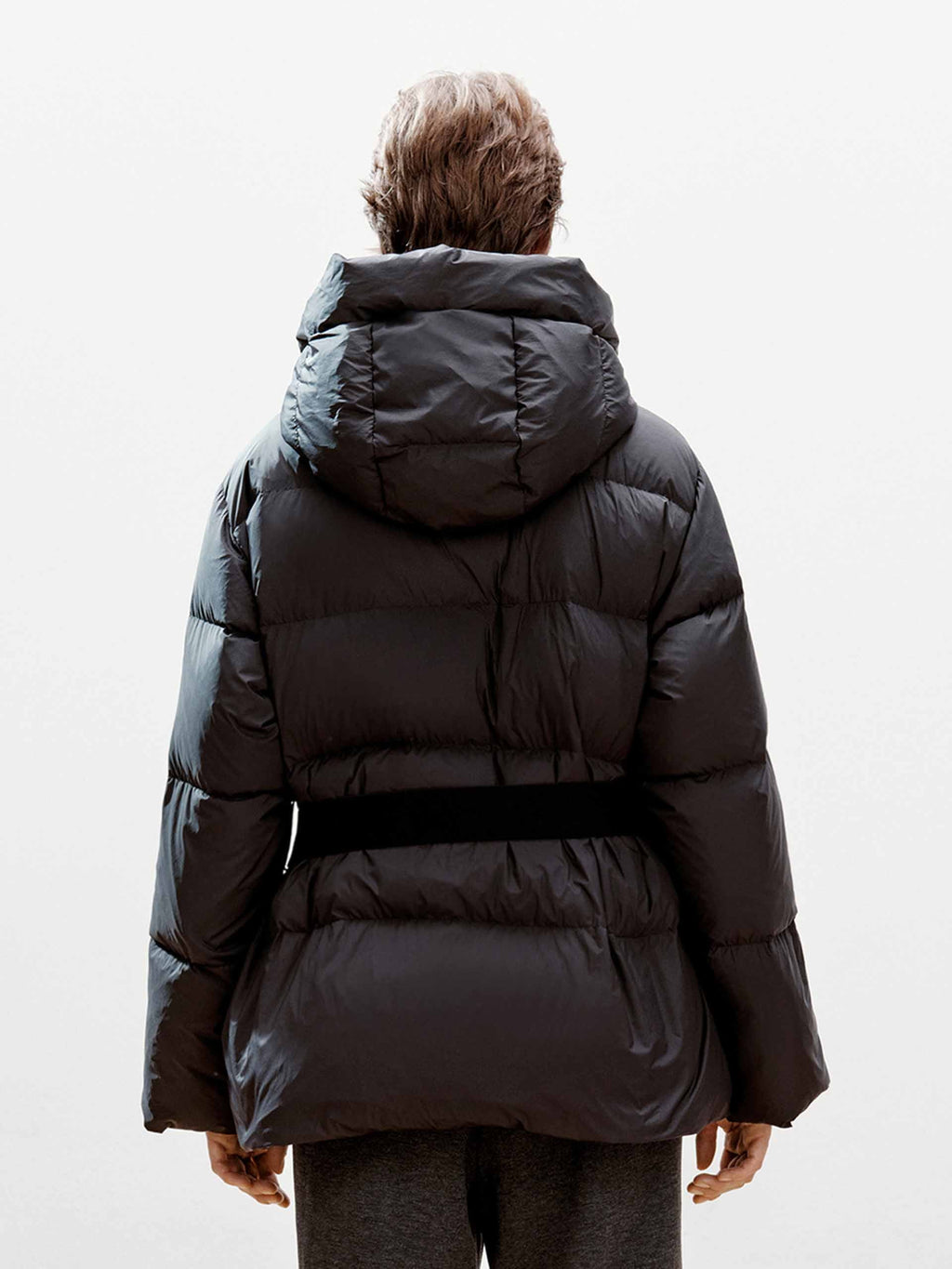 Buckle Hooded Down Jacket