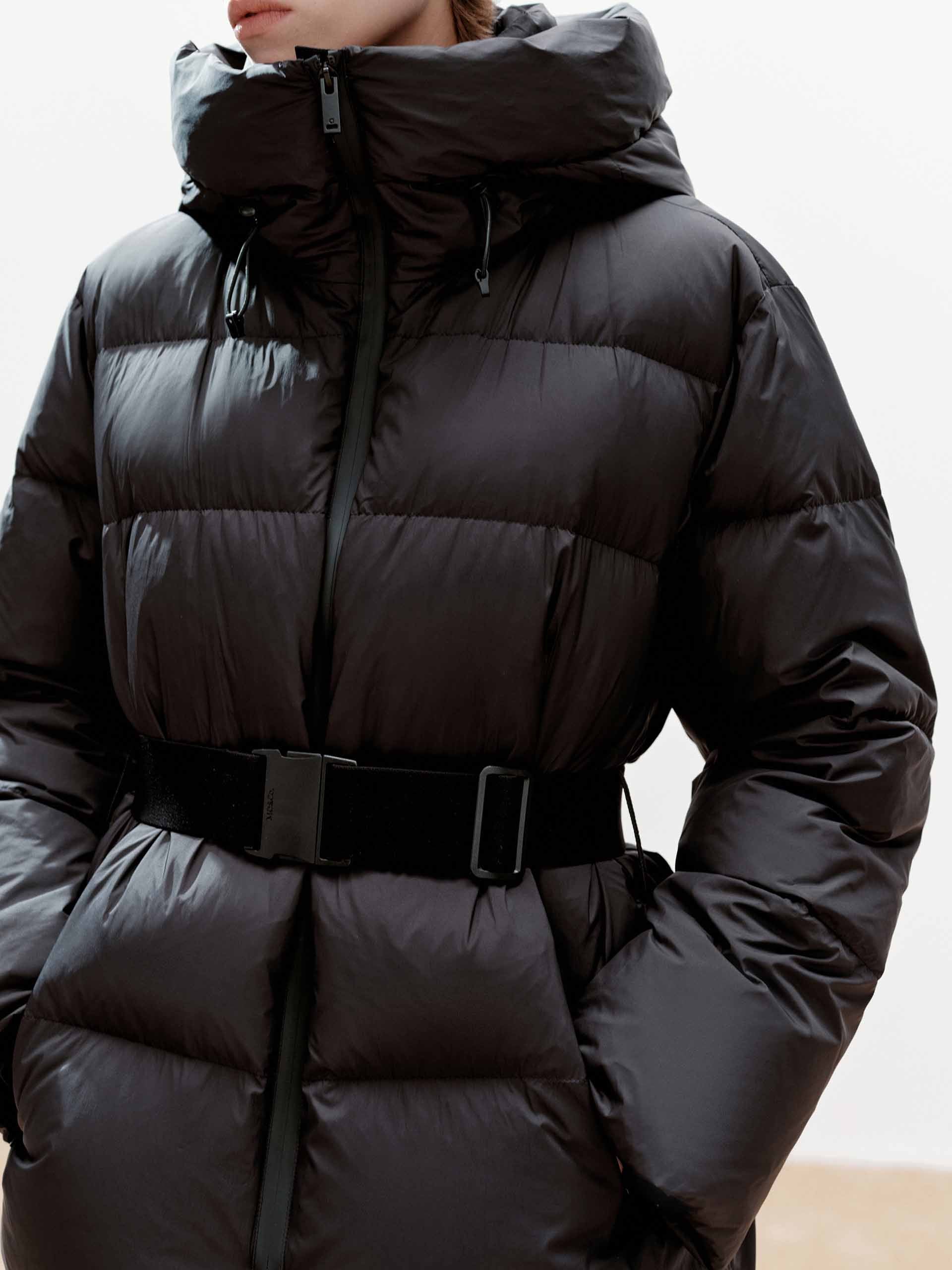 Buckle Hooded Down Jacket
