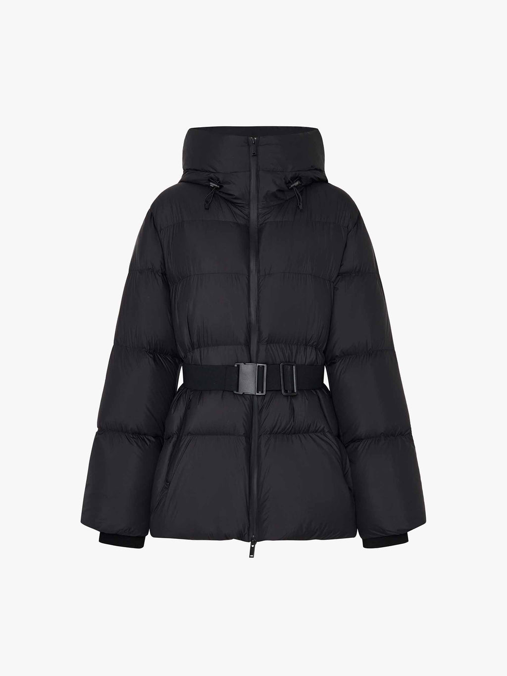 Buckle Hooded Down Jacket