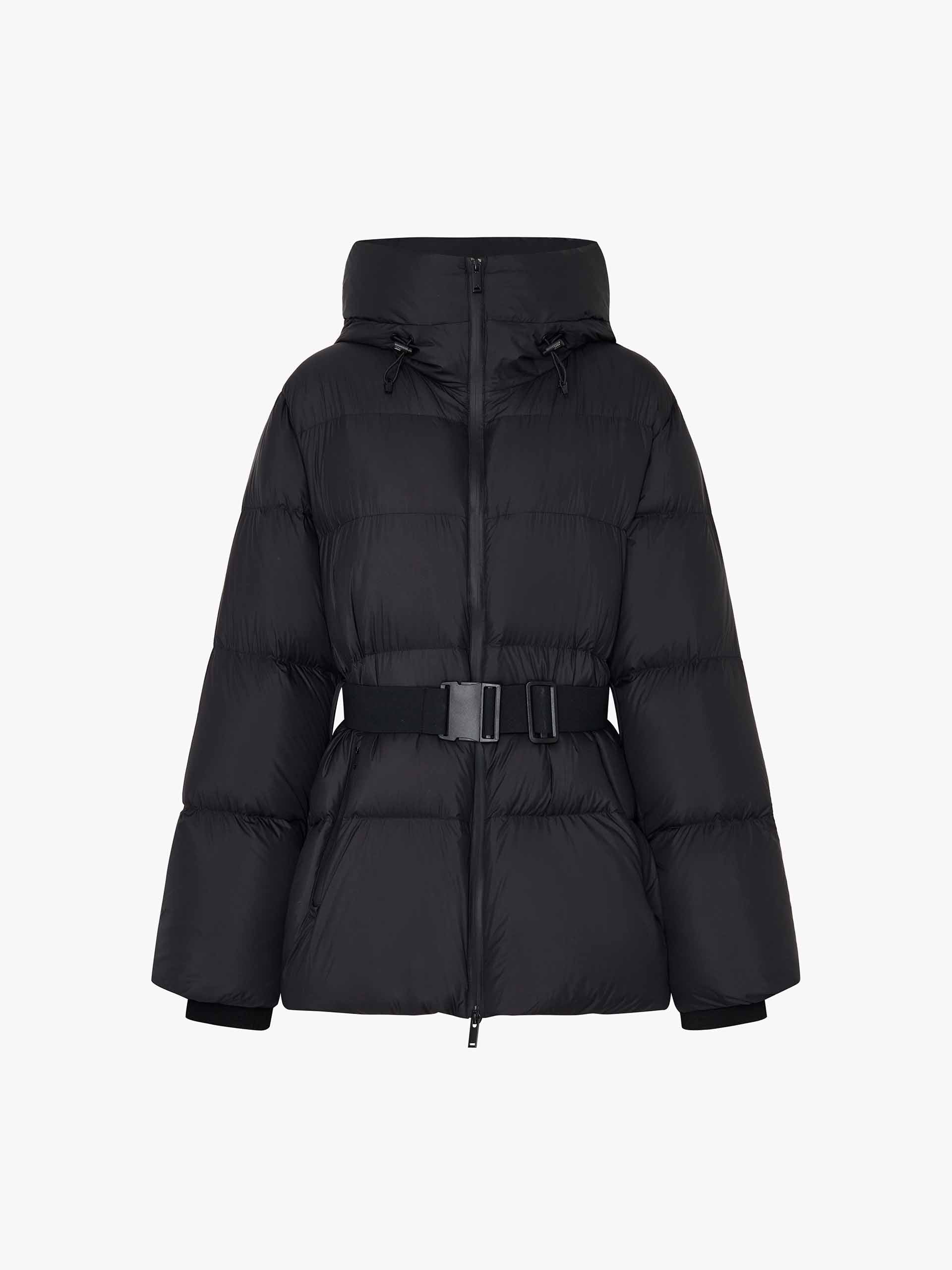 Buckle Hooded Down Jacket