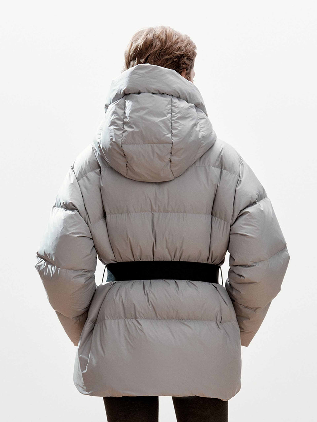 Buckle Hooded Down Jacket