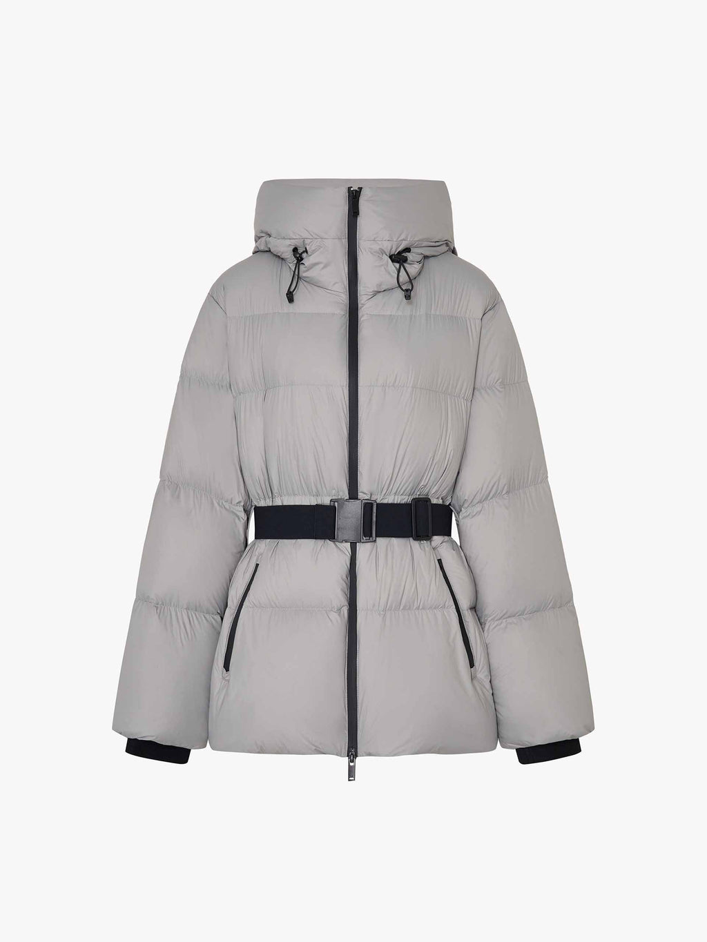 Buckle Hooded Down Jacket
