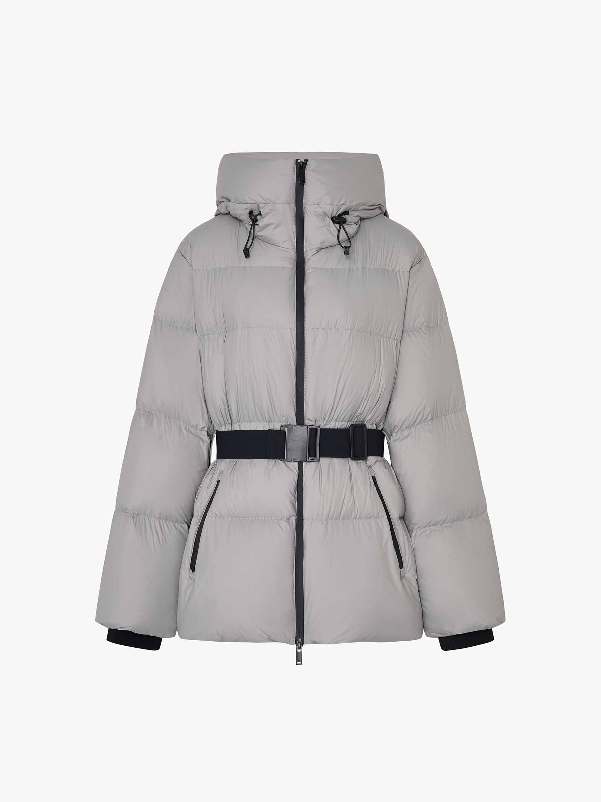 Buckle Hooded Down Jacket