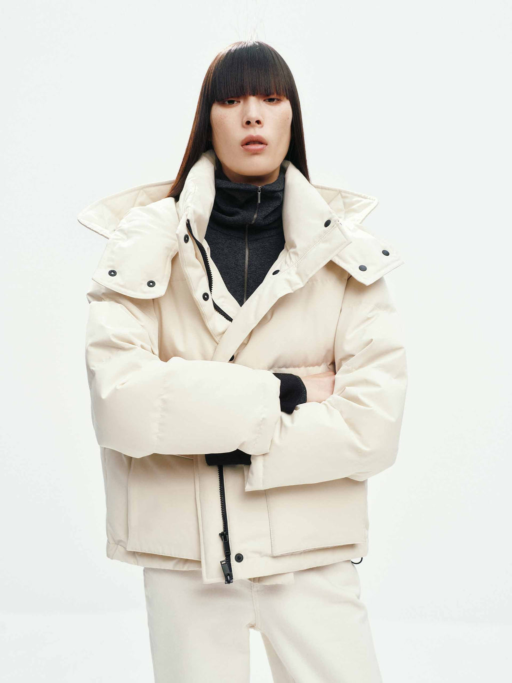 Retractable Hooded Down Jacket
