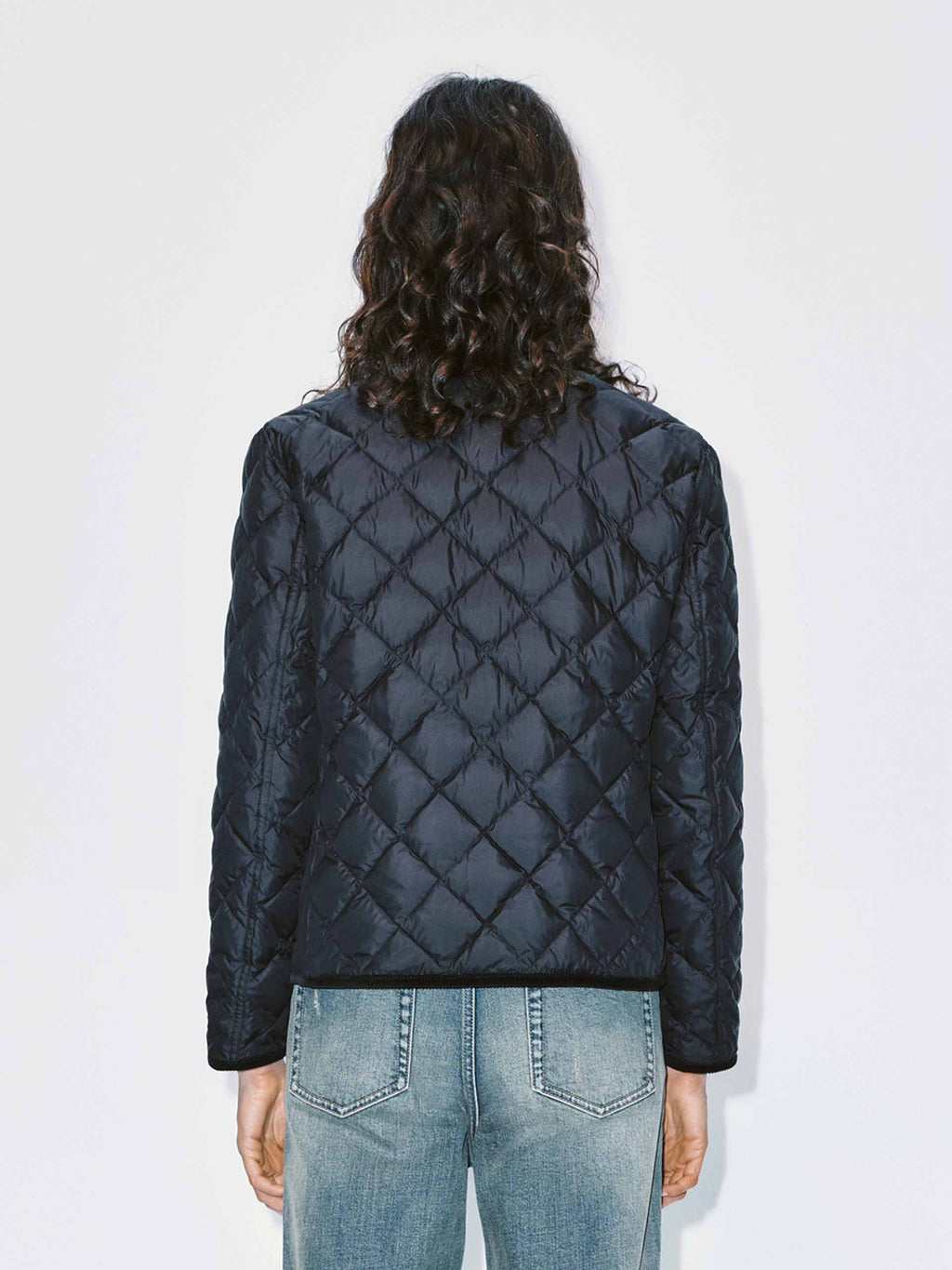 Quilted Mock Neck Down Jacket