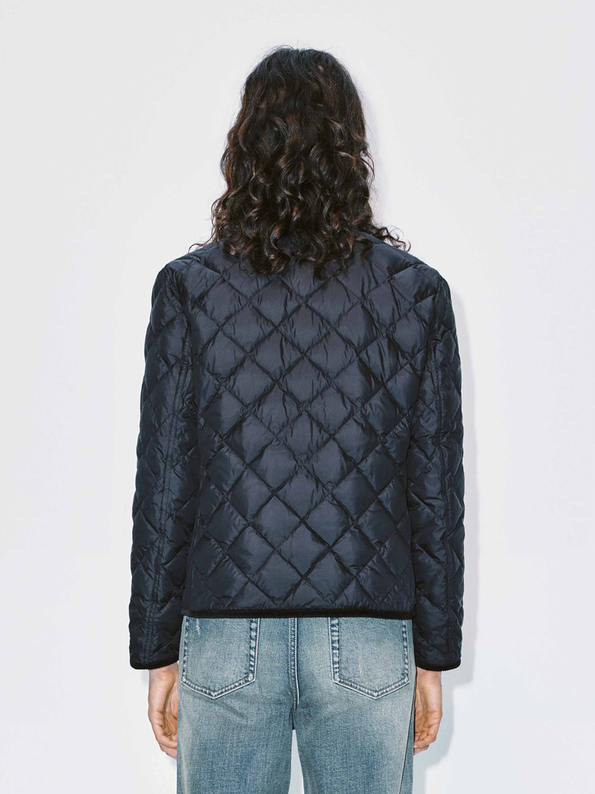 Quilted Mock Neck Down Jacket