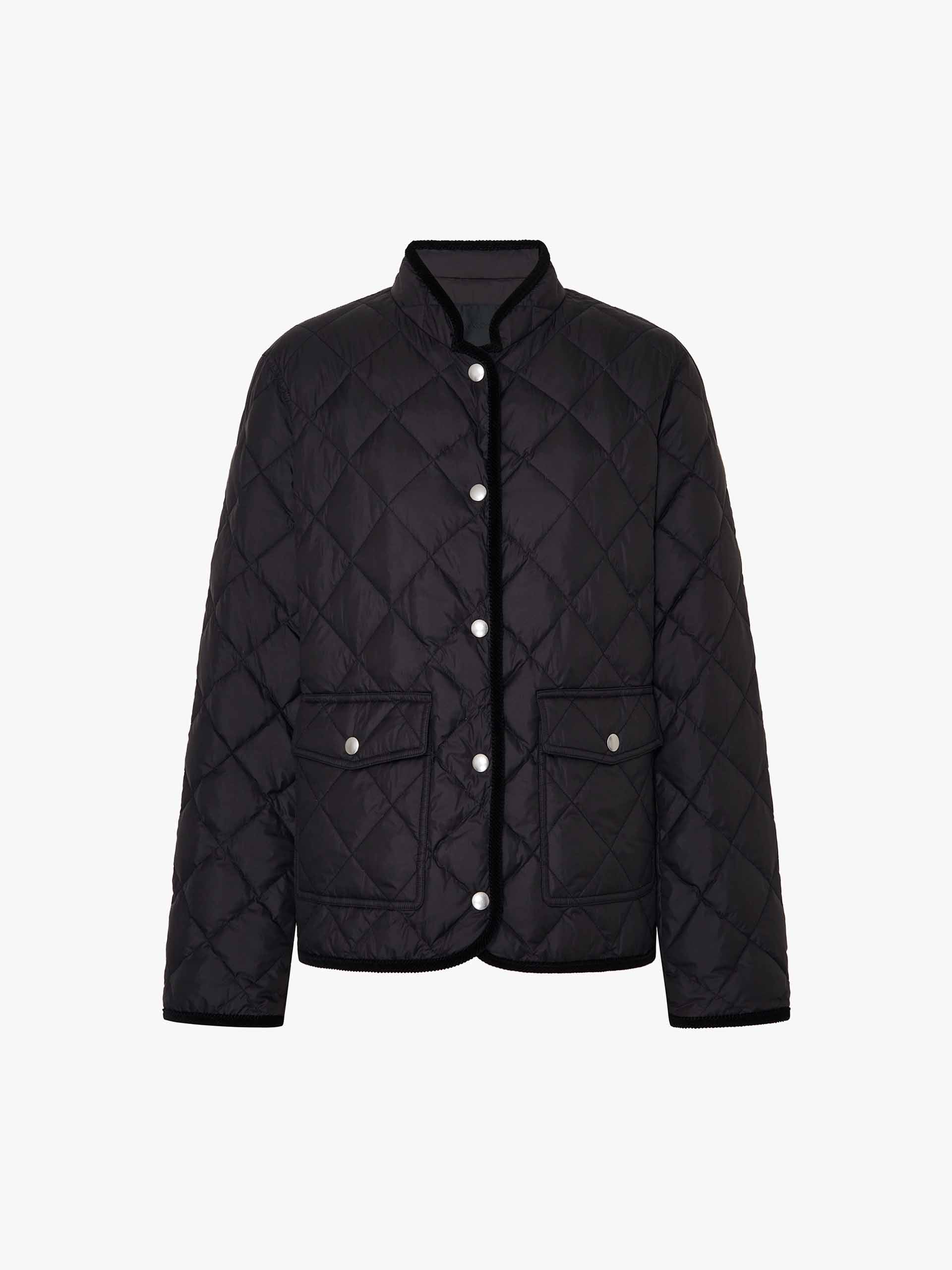 Quilted Mock Neck Down Jacket