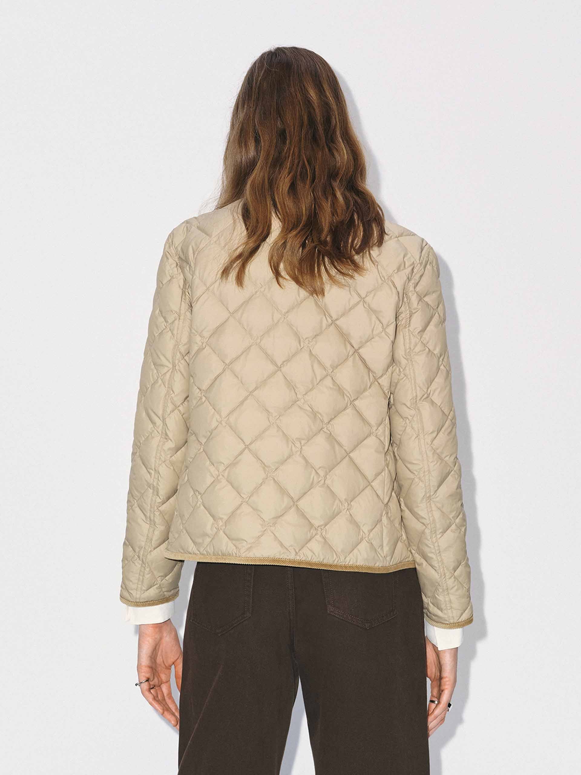 Quilted Mock Neck Down Jacket