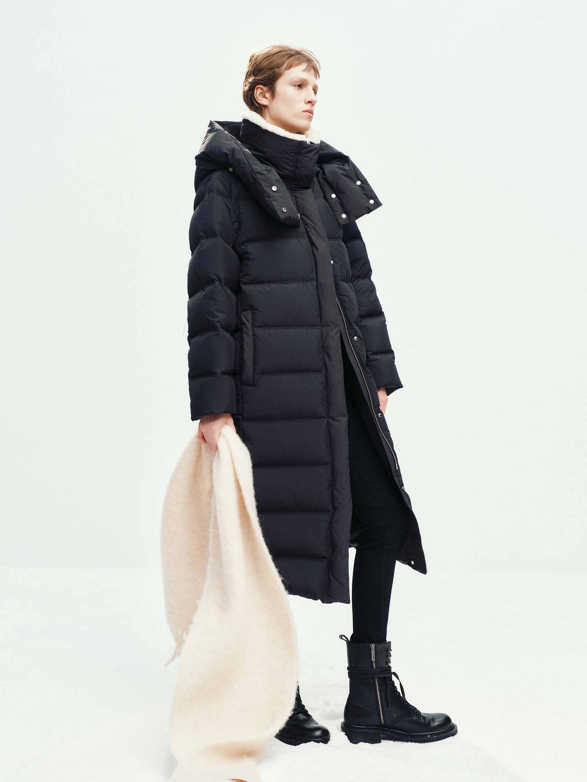 Detachable Fur Collar Long Down Jacket