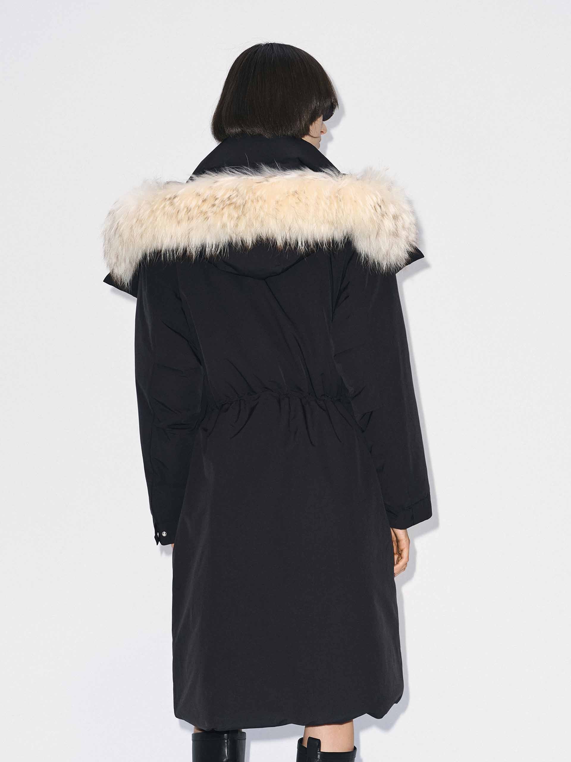 Fur Collar Long Down Coat