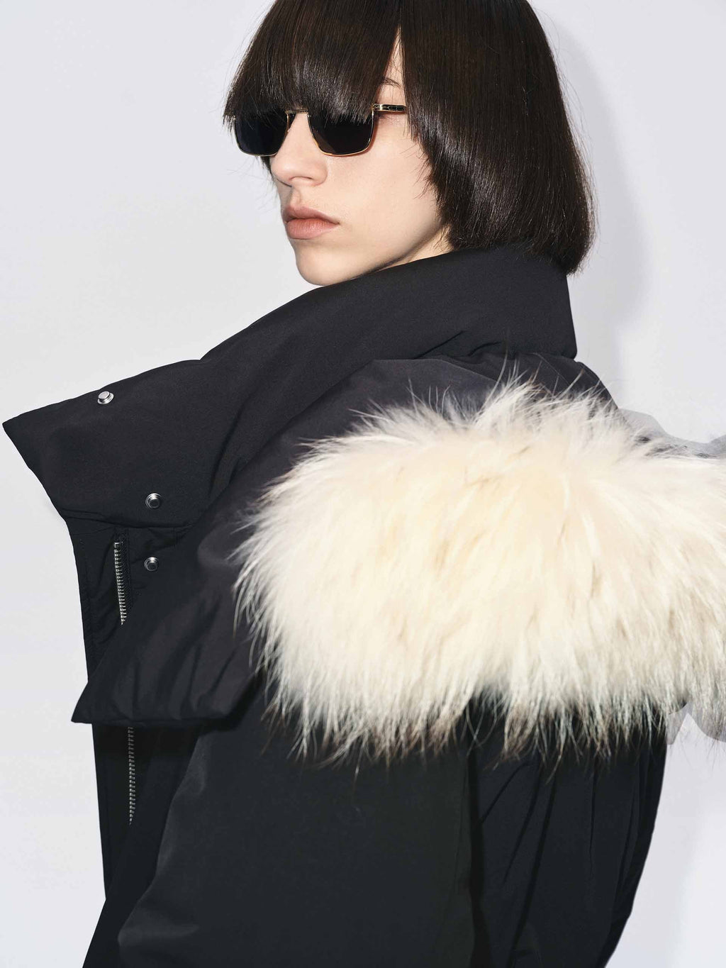 Fur Collar Long Down Coat