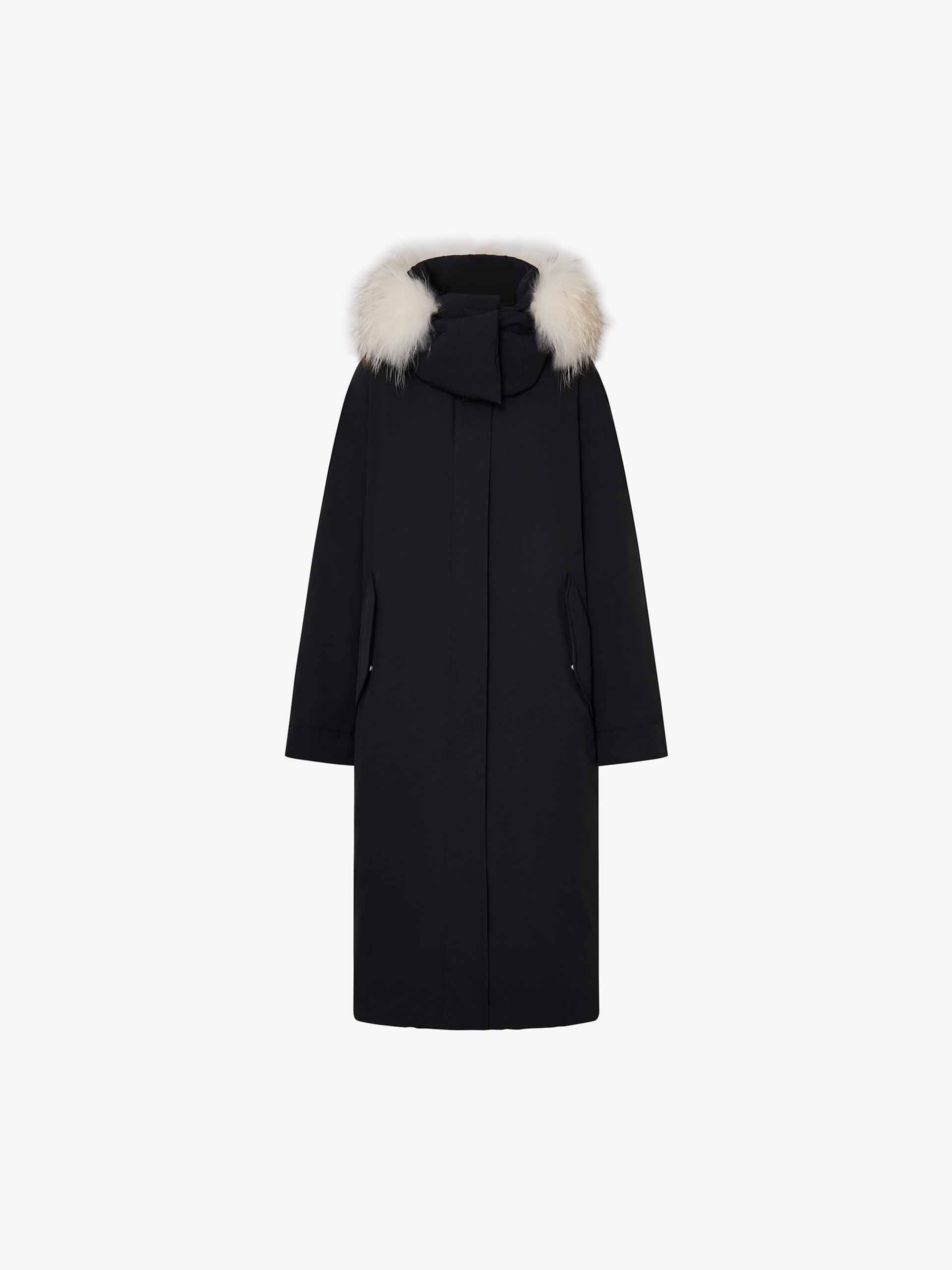 Fur Collar Long Down Coat