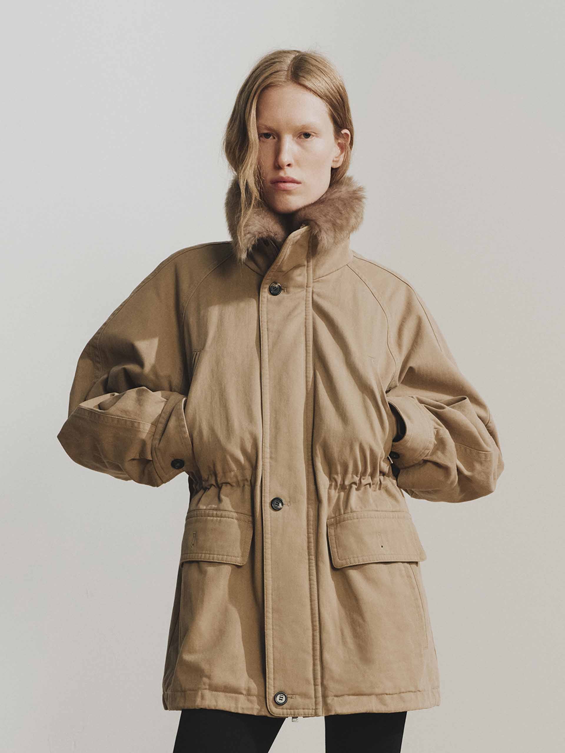 Drawstring Cotton Quilted Jacket