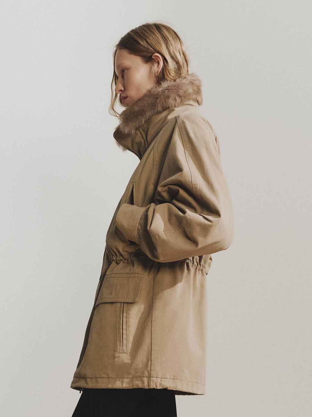 Drawstring Cotton Quilted Jacket