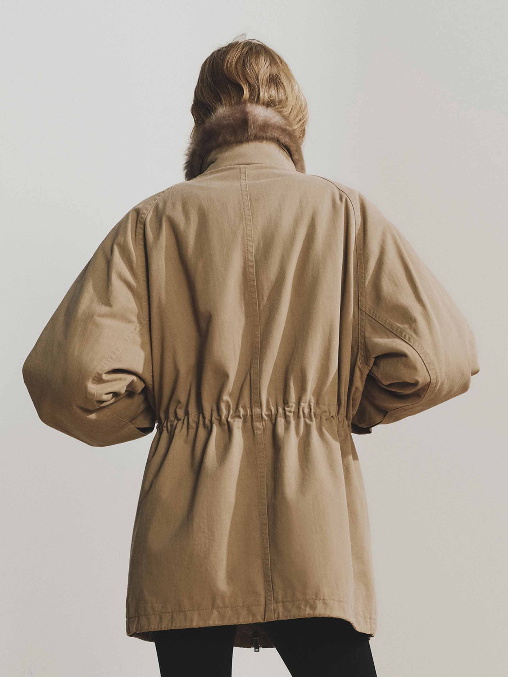 Drawstring Cotton Quilted Jacket