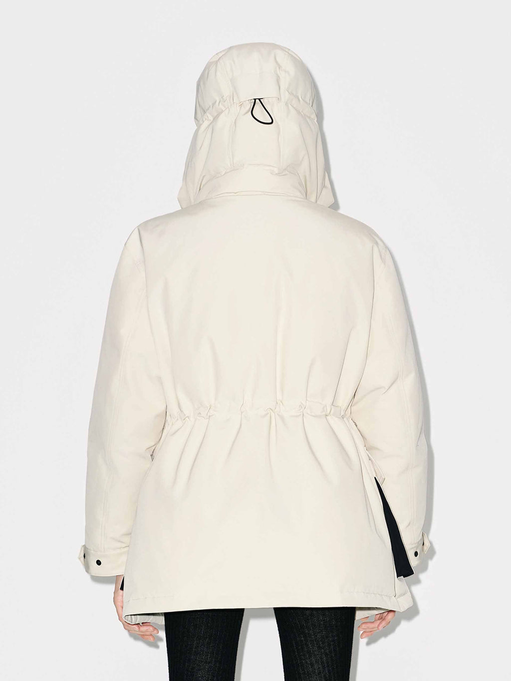 Mid-Length Hooded Down Jacket