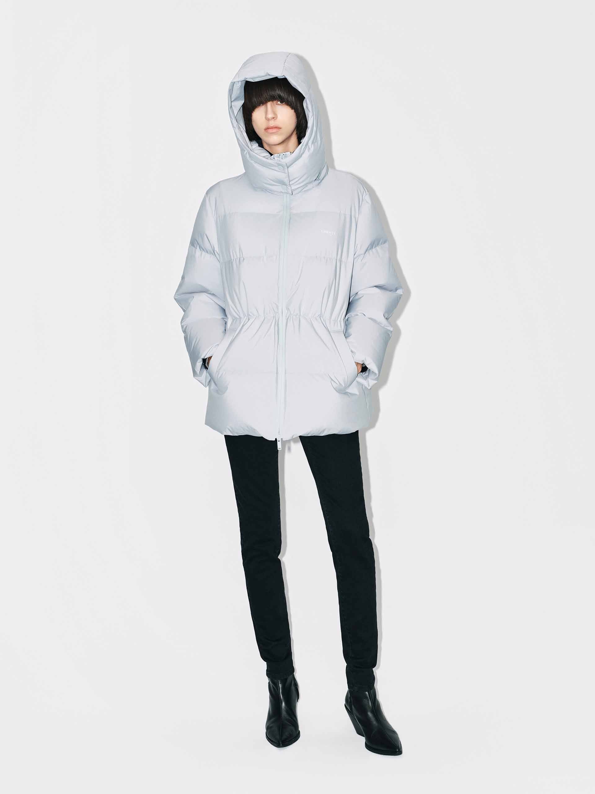 Hooded Zipper Down Jacket