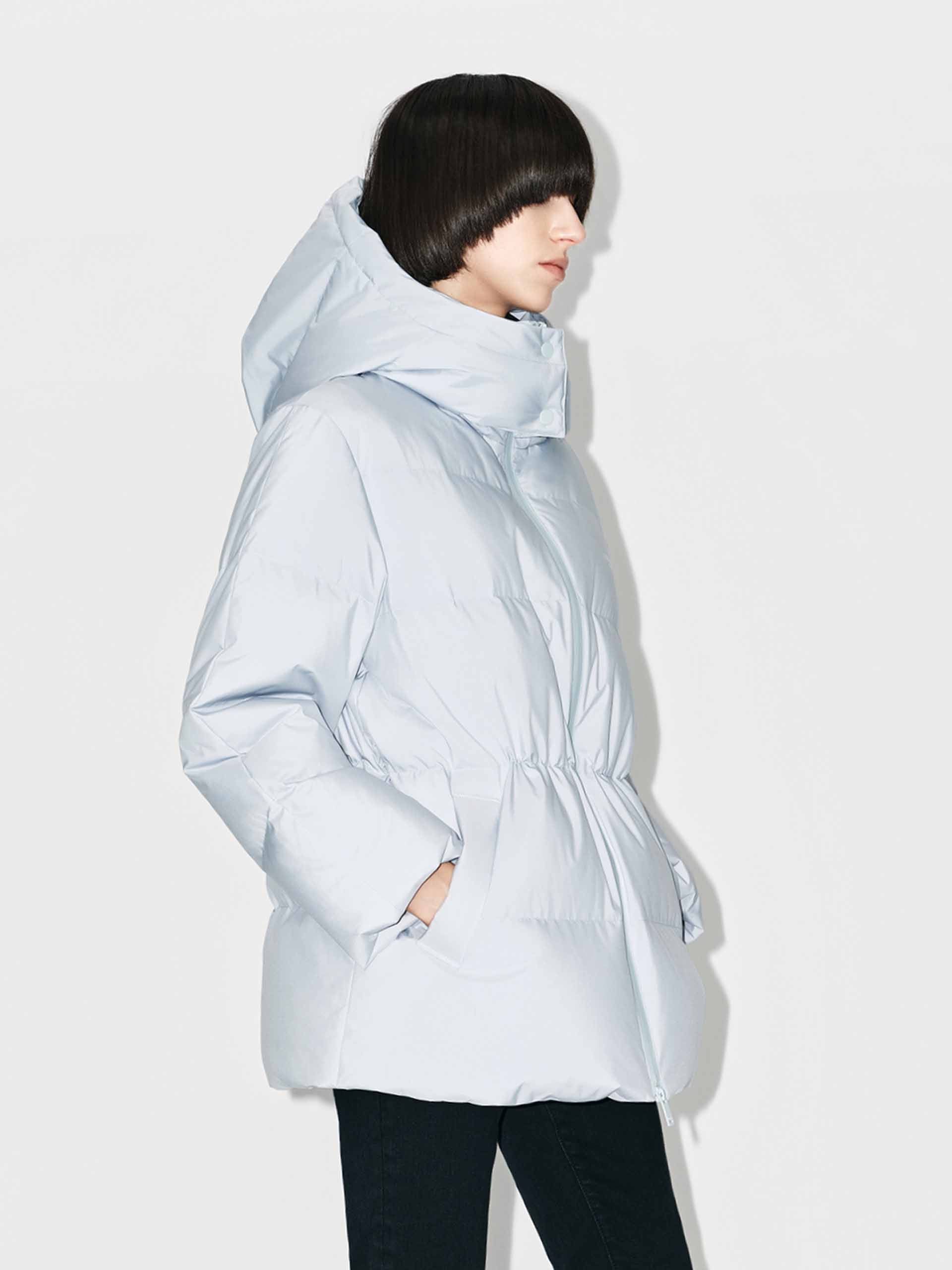 Hooded Zipper Down Jacket
