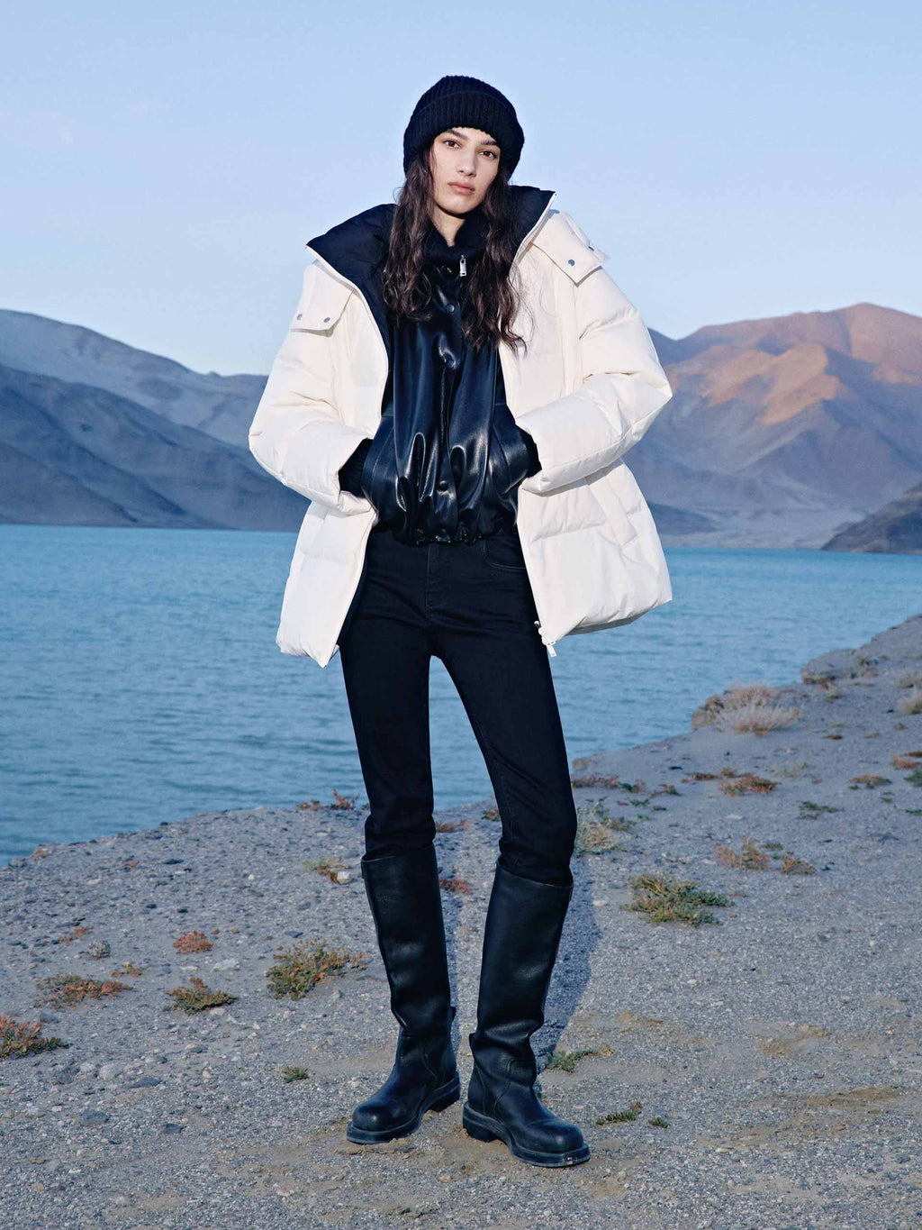 Hooded Zipper Down Jacket