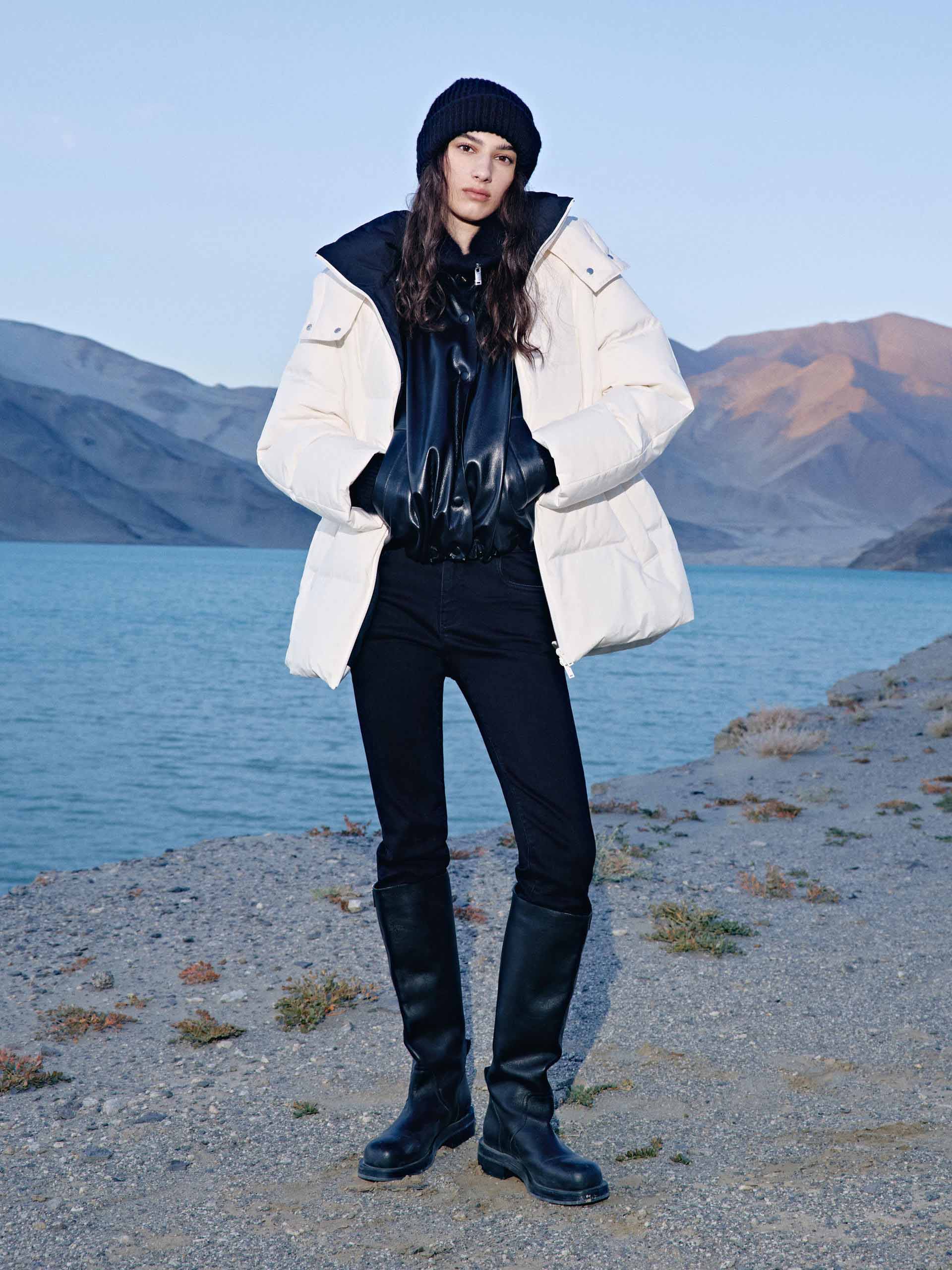 Hooded Zipper Down Jacket