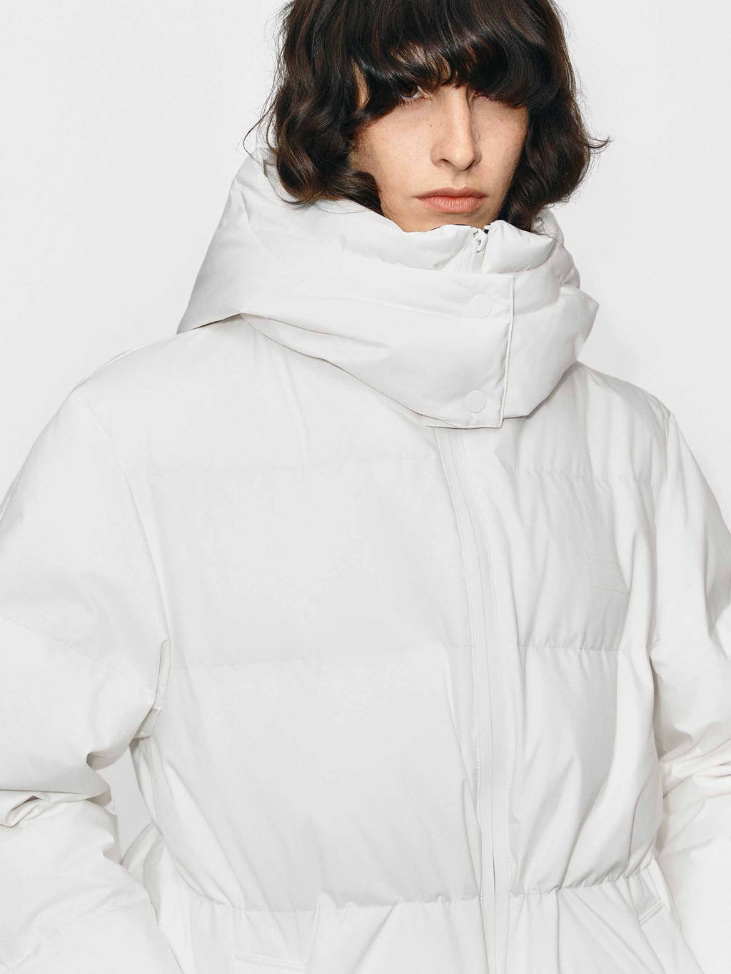 Hooded Zipper Down Jacket