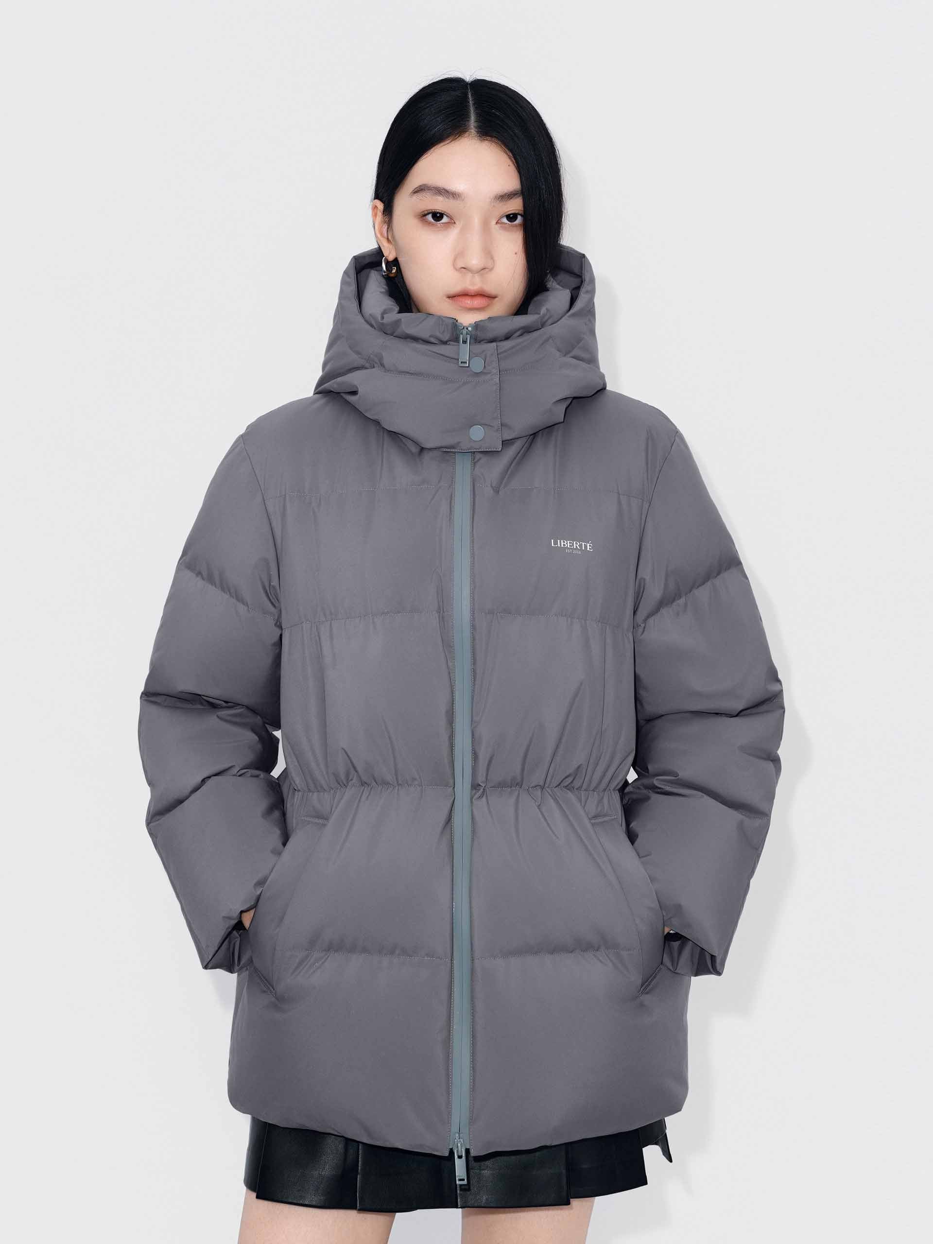 Hooded Zipper Down Jacket
