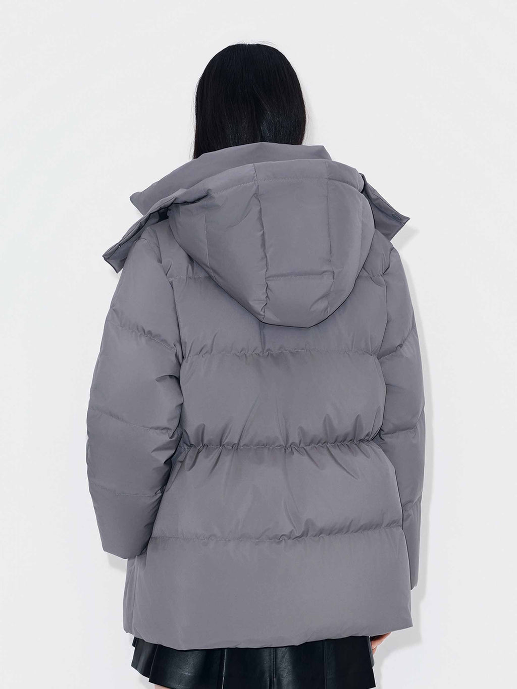 Hooded Zipper Down Jacket