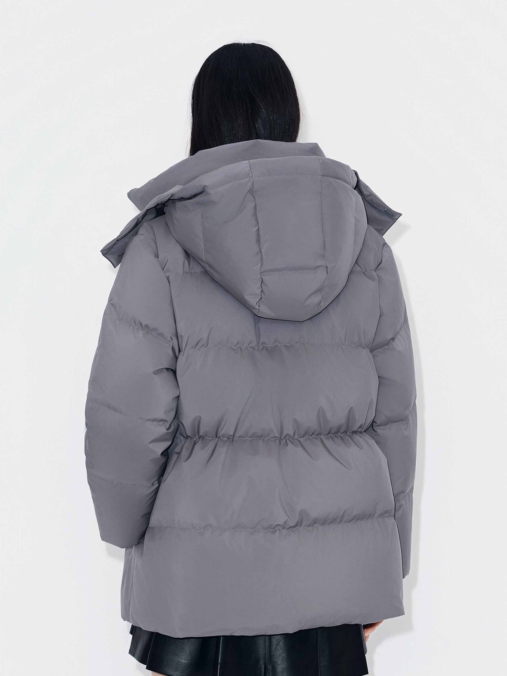 Hooded Zipper Down Jacket