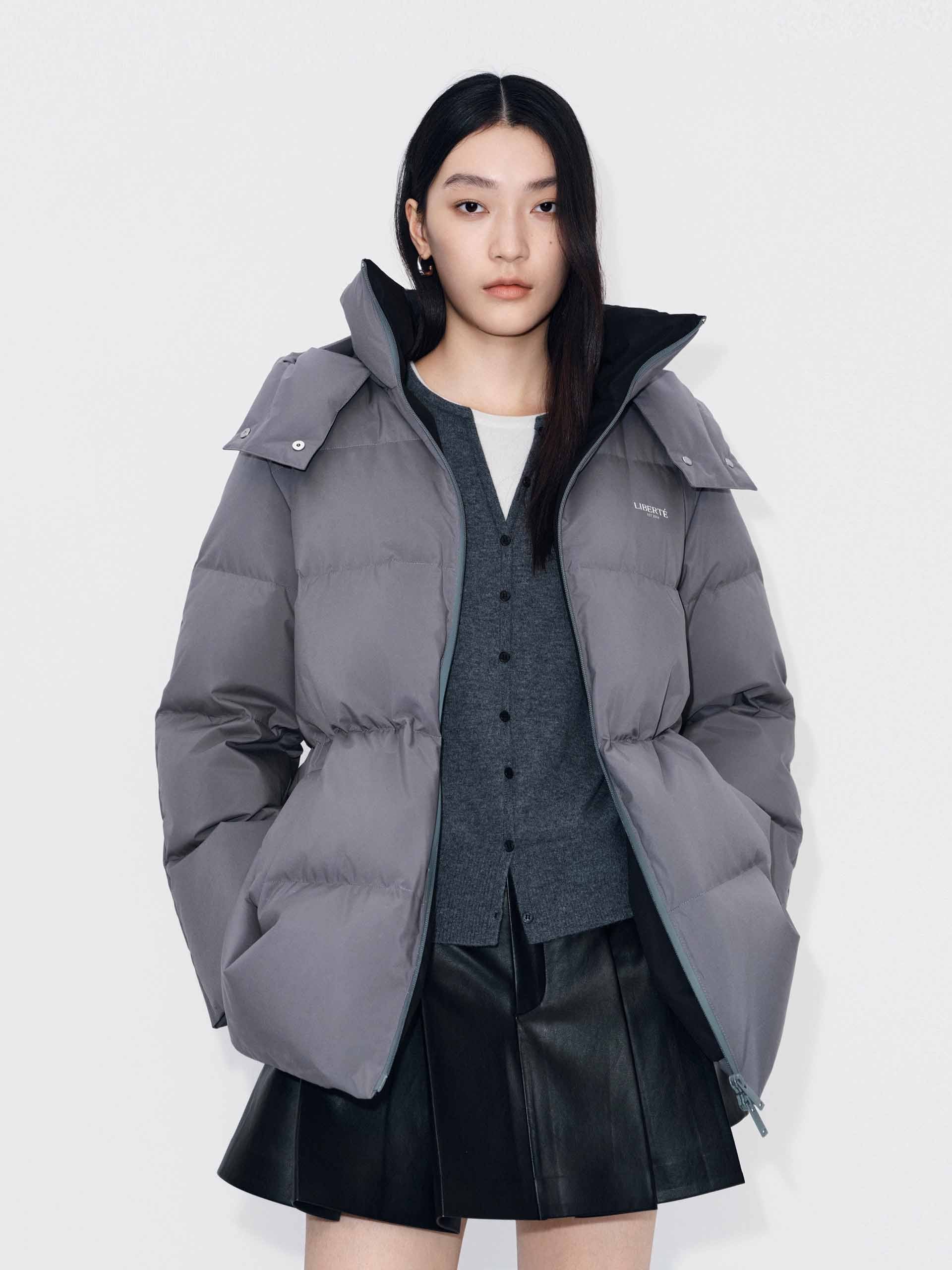 Hooded Zipper Down Jacket