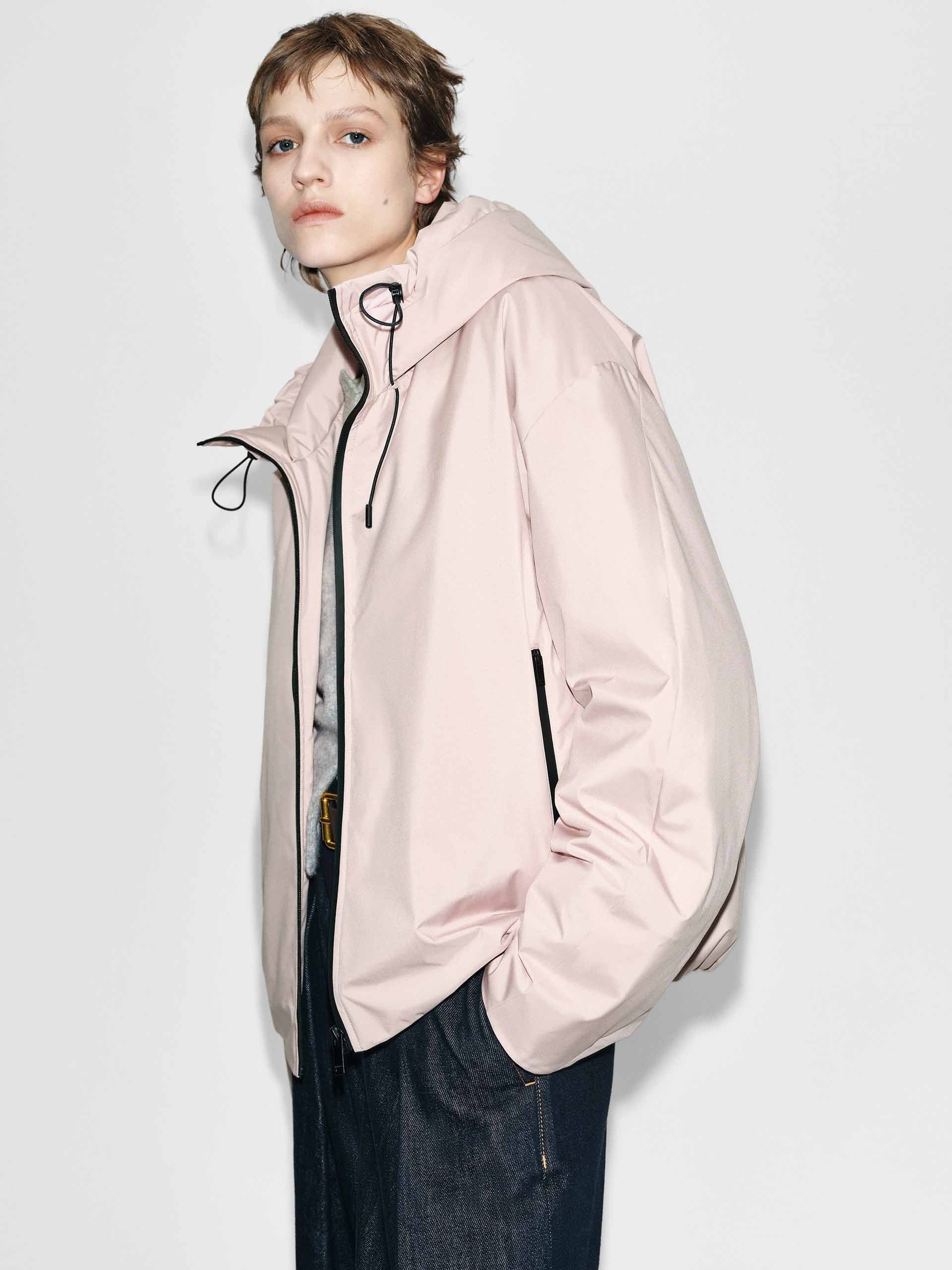 Drawstring Hooded Down Jacket