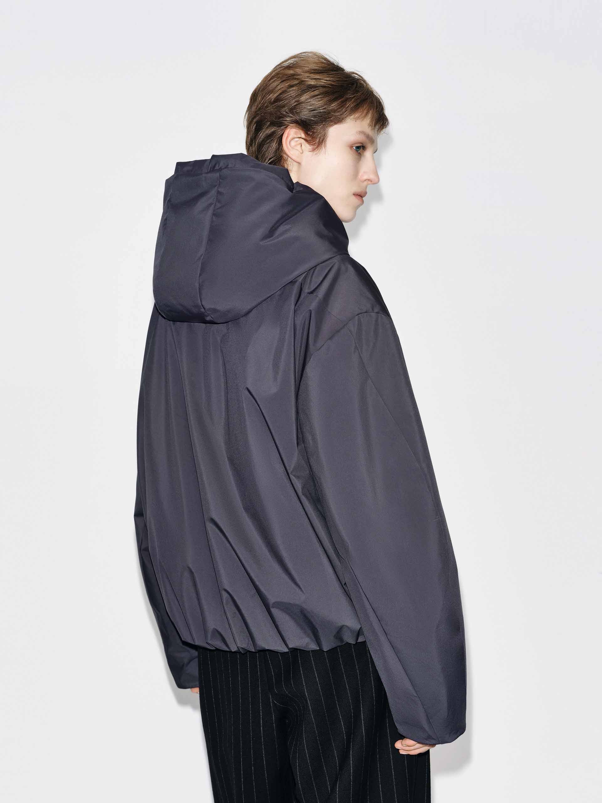 Drawstring Hooded Down Jacket