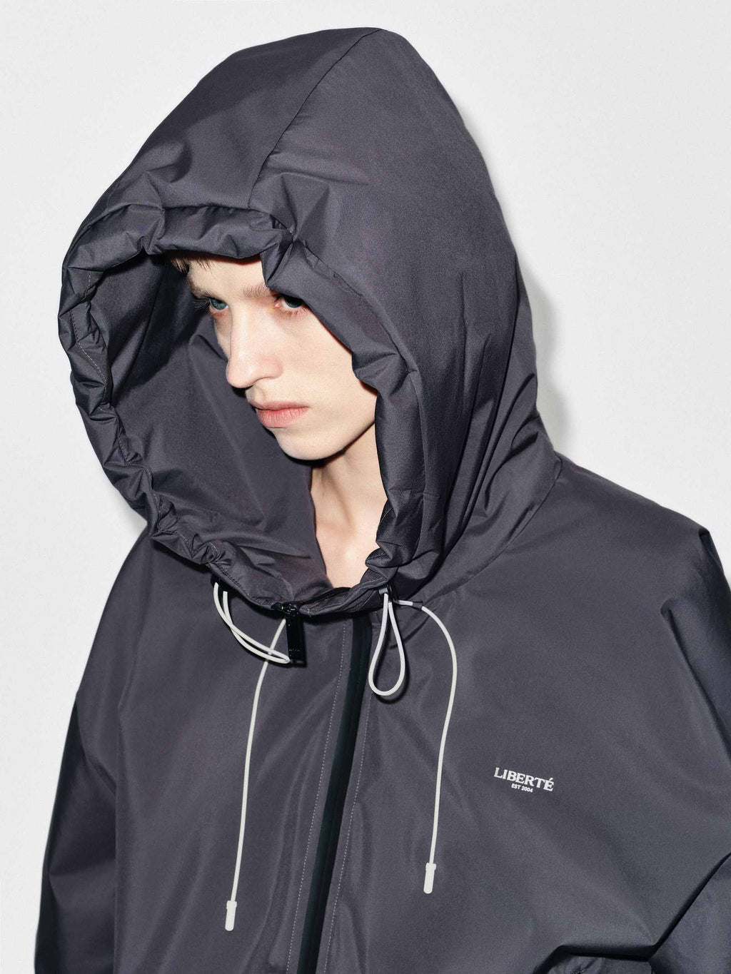 Drawstring Hooded Down Jacket