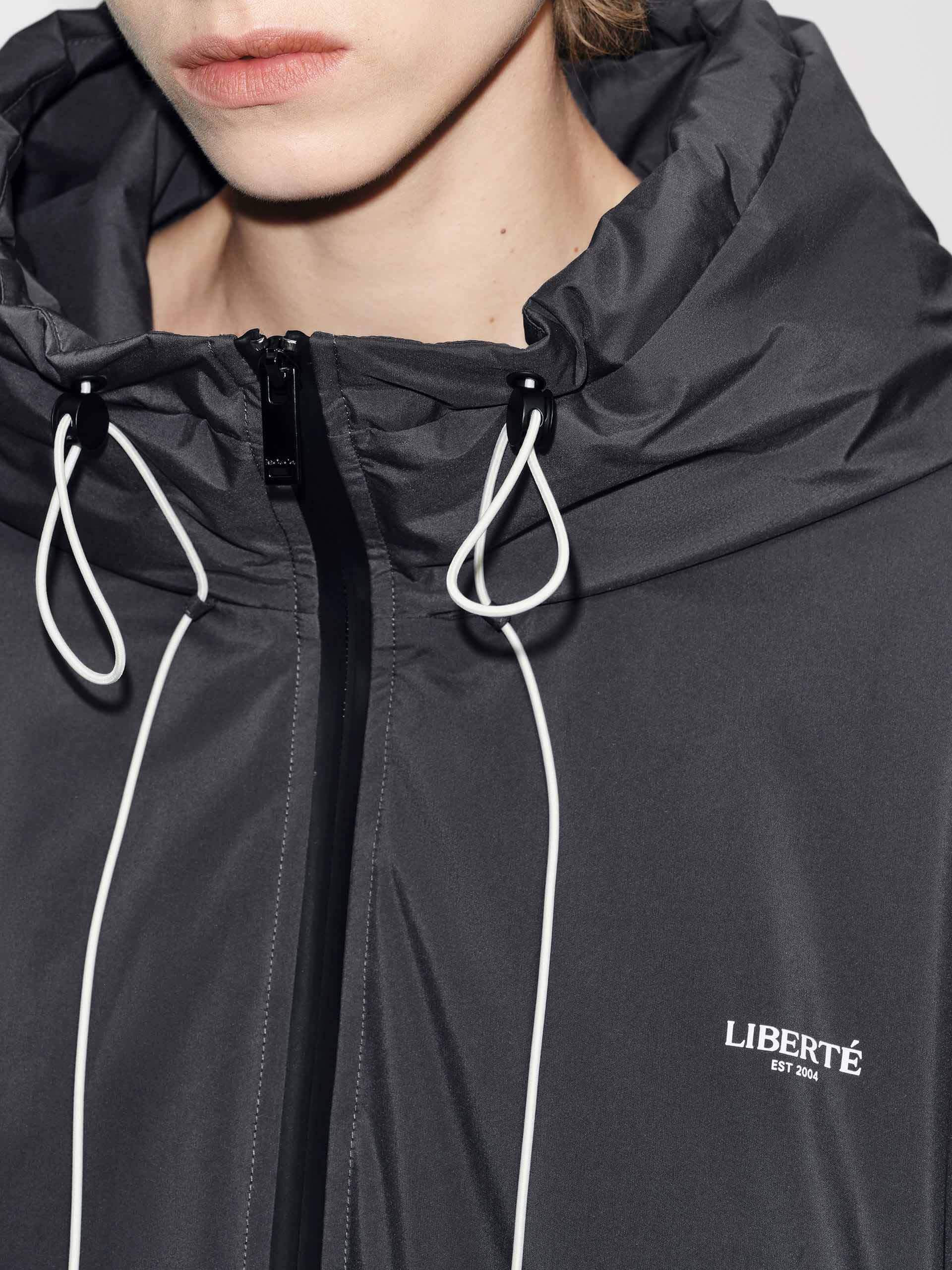 Drawstring Hooded Down Jacket