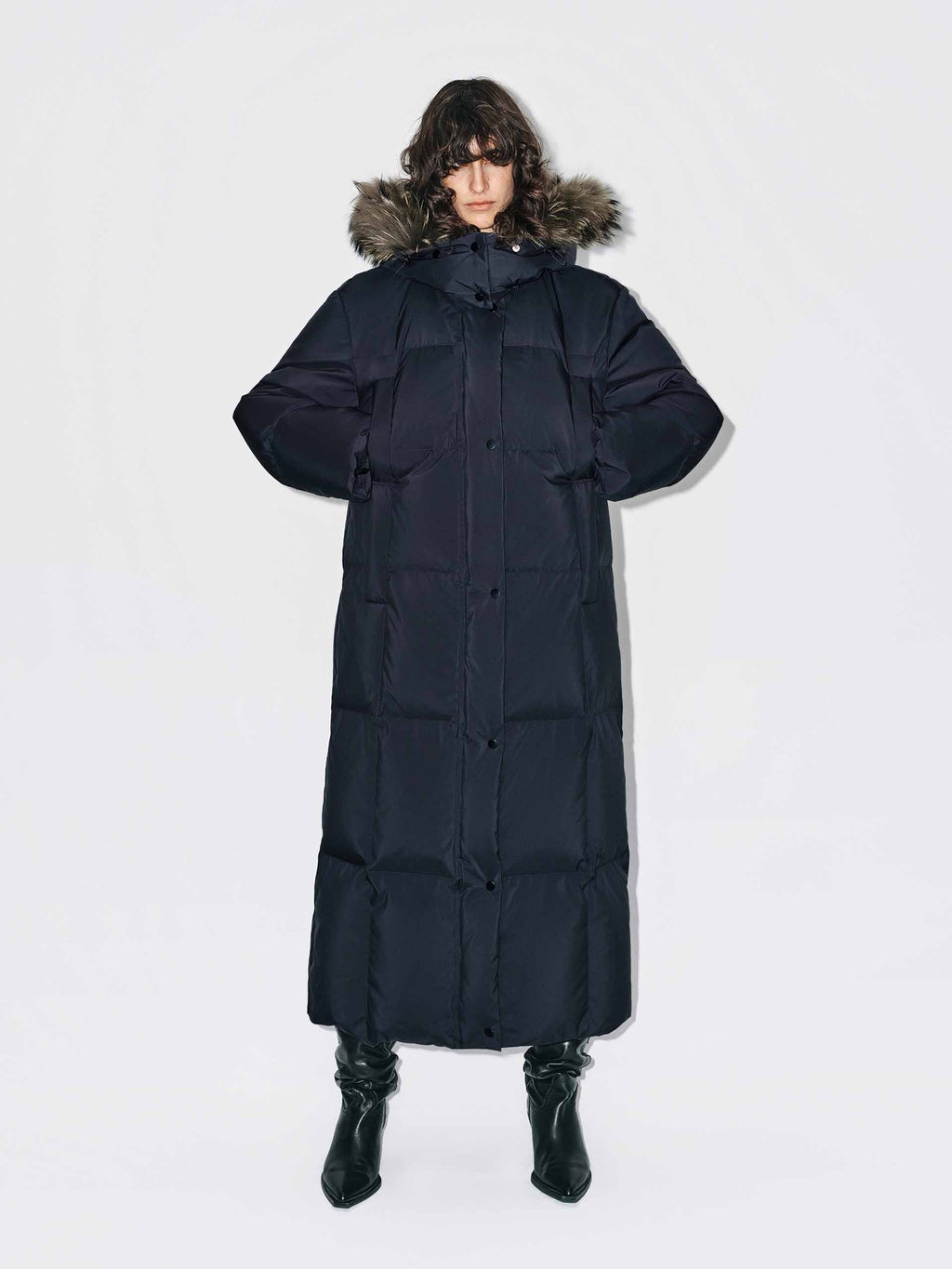 Fur Collar Long Down Jacket