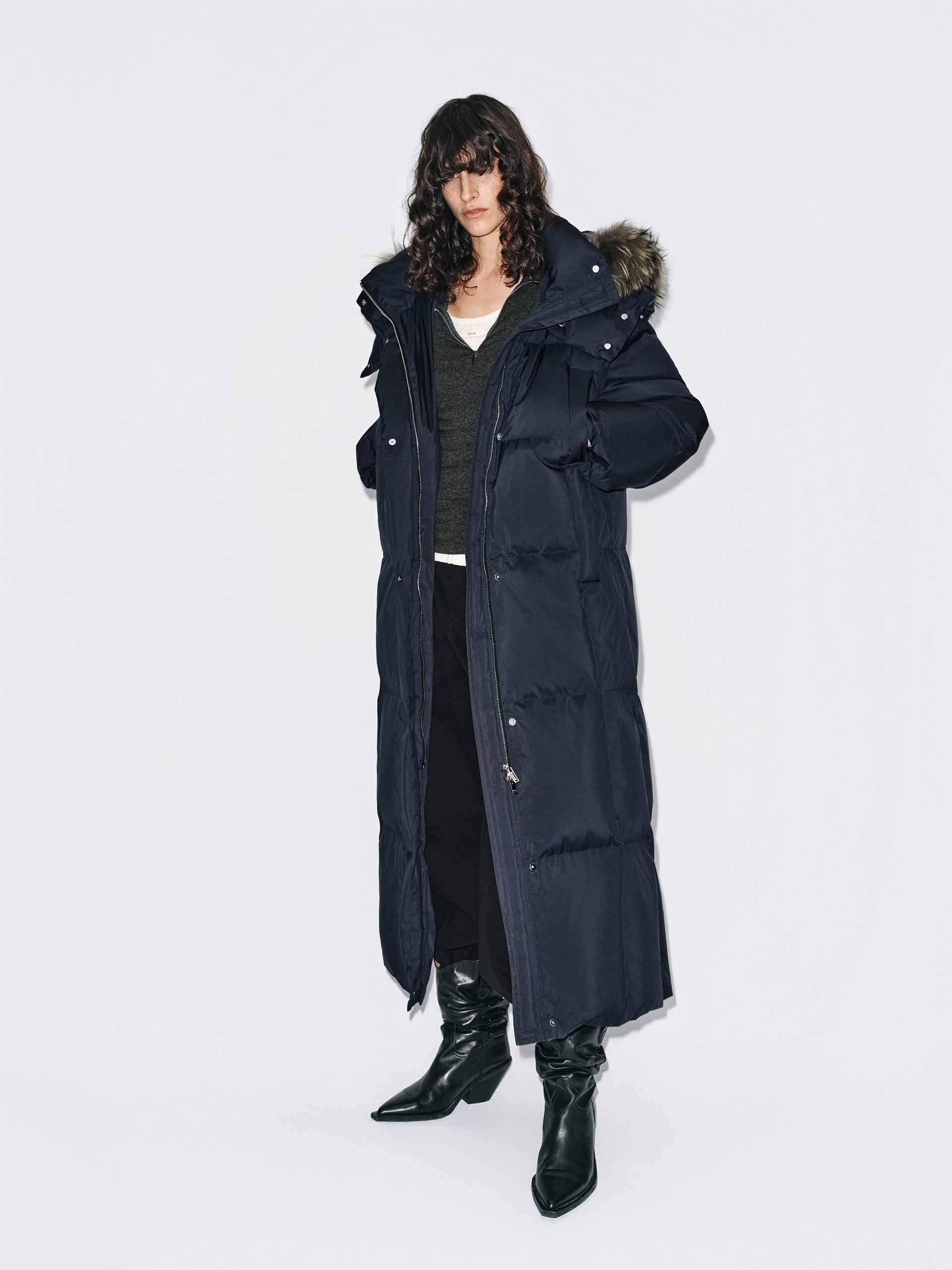 Fur Collar Long Down Jacket