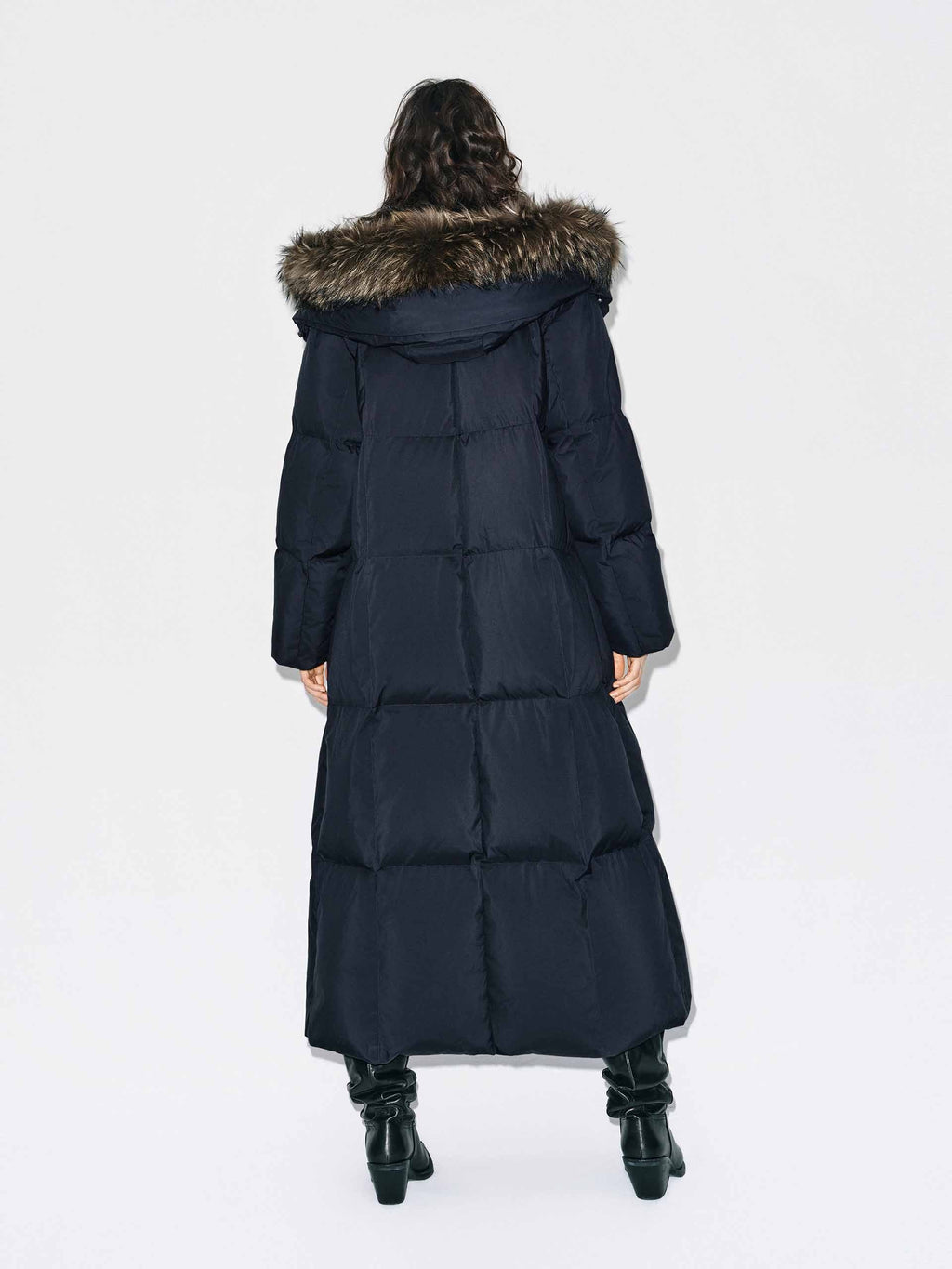 Fur Collar Long Down Jacket