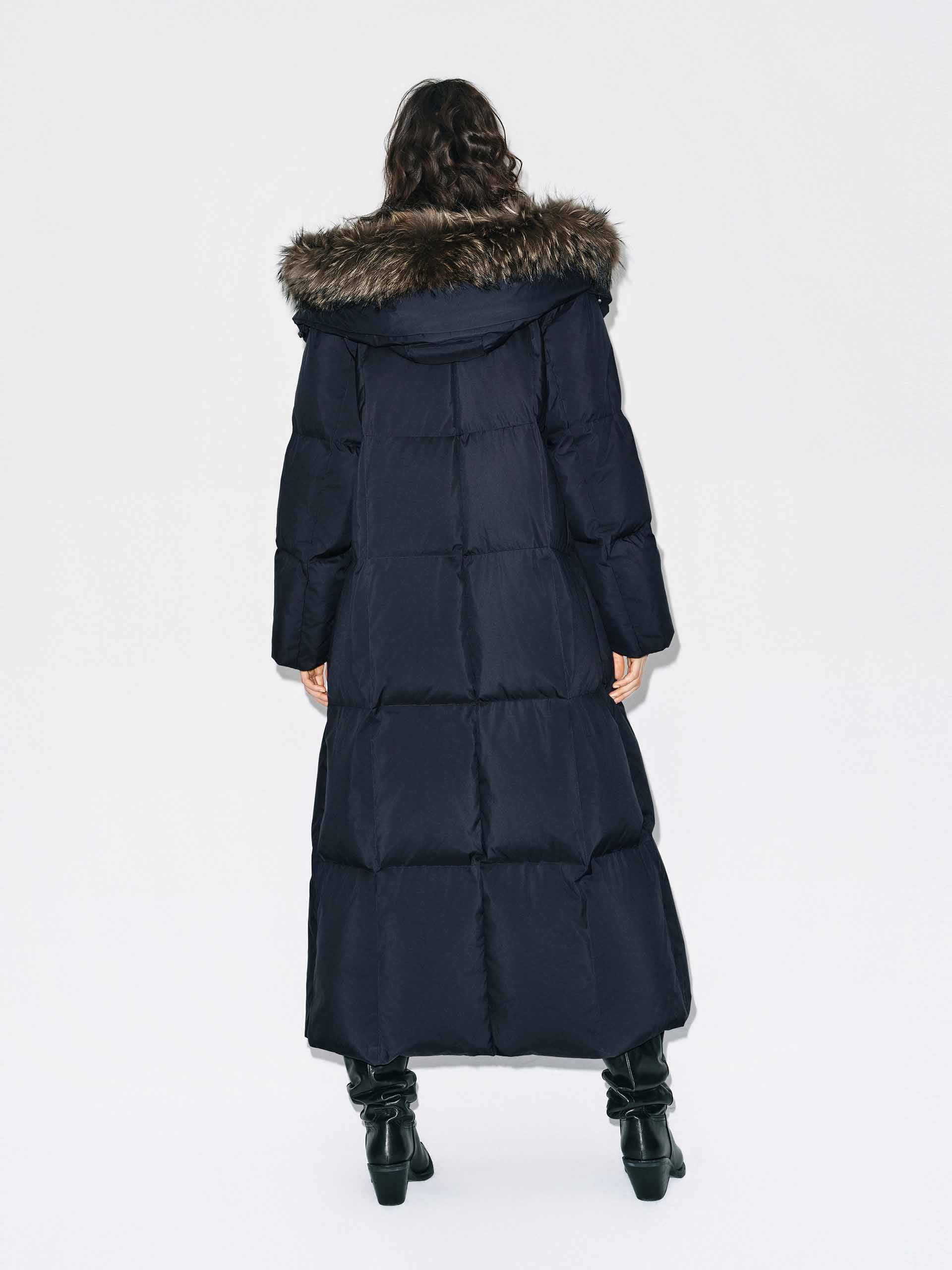 Fur Collar Long Down Jacket