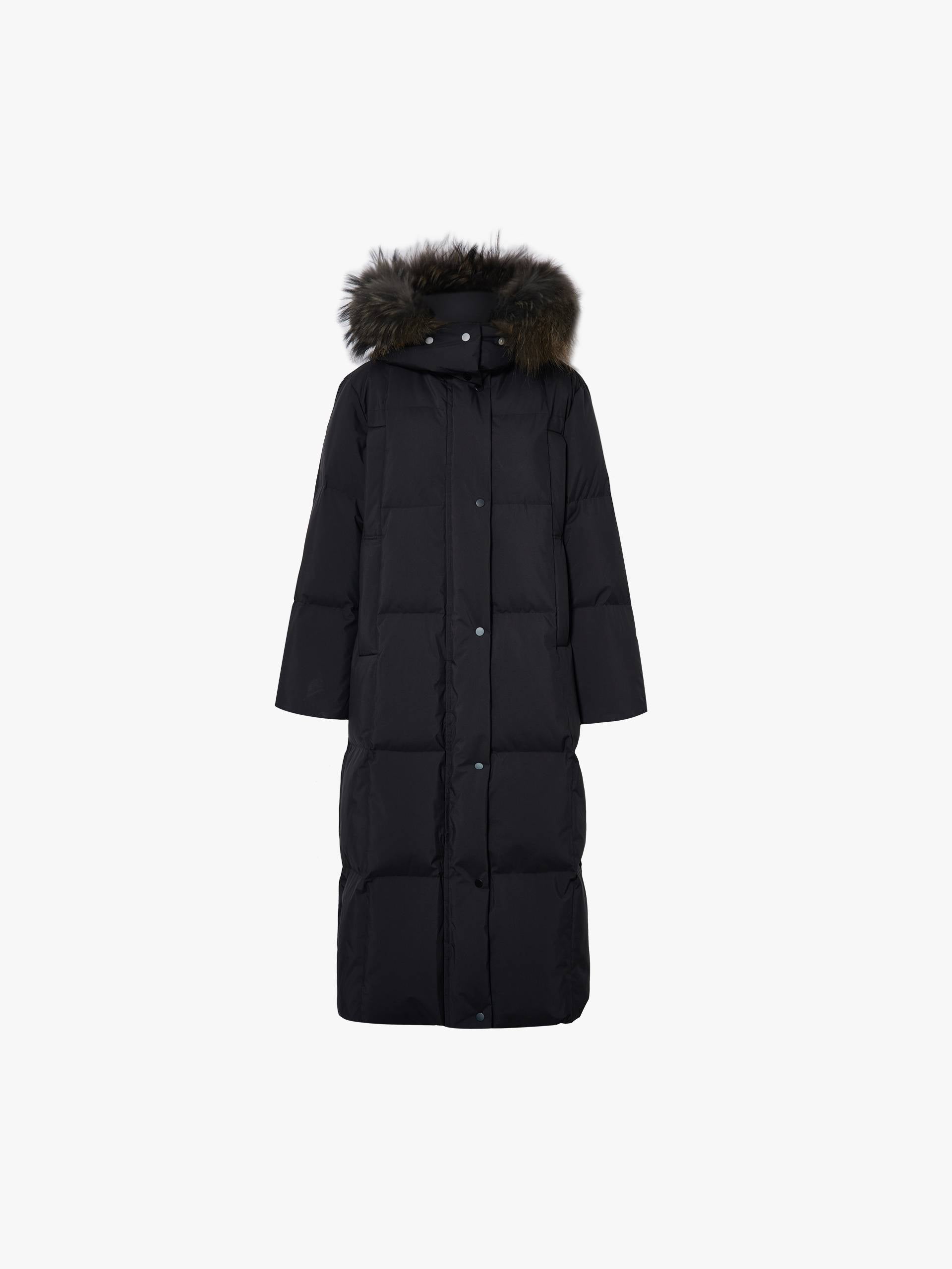 Fur Collar Long Down Jacket