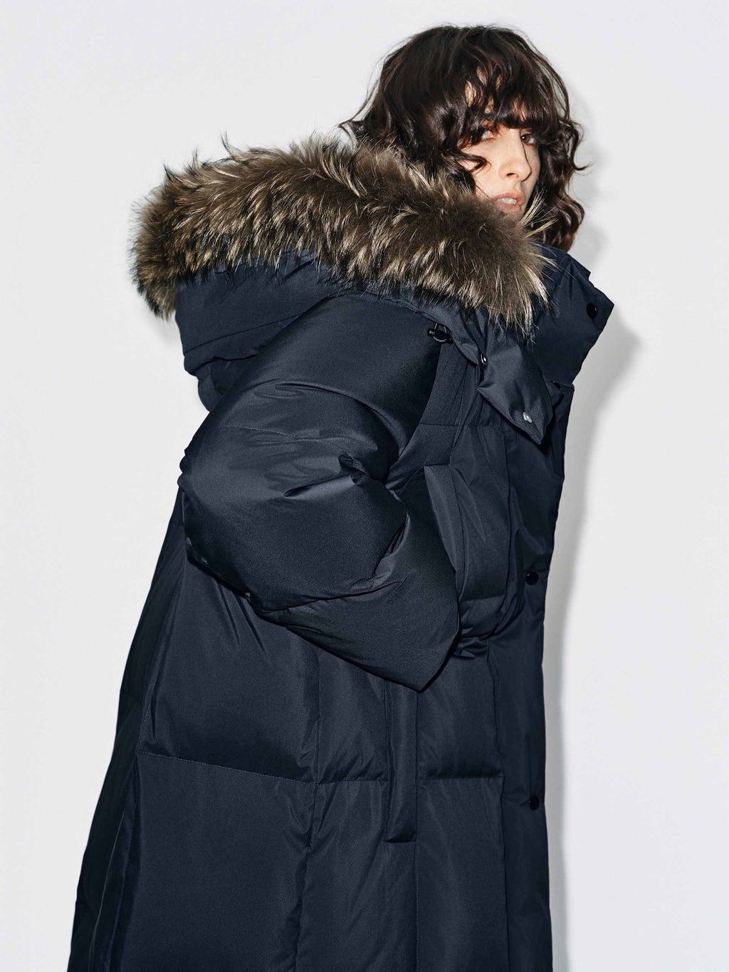 Fur Collar Long Down Jacket