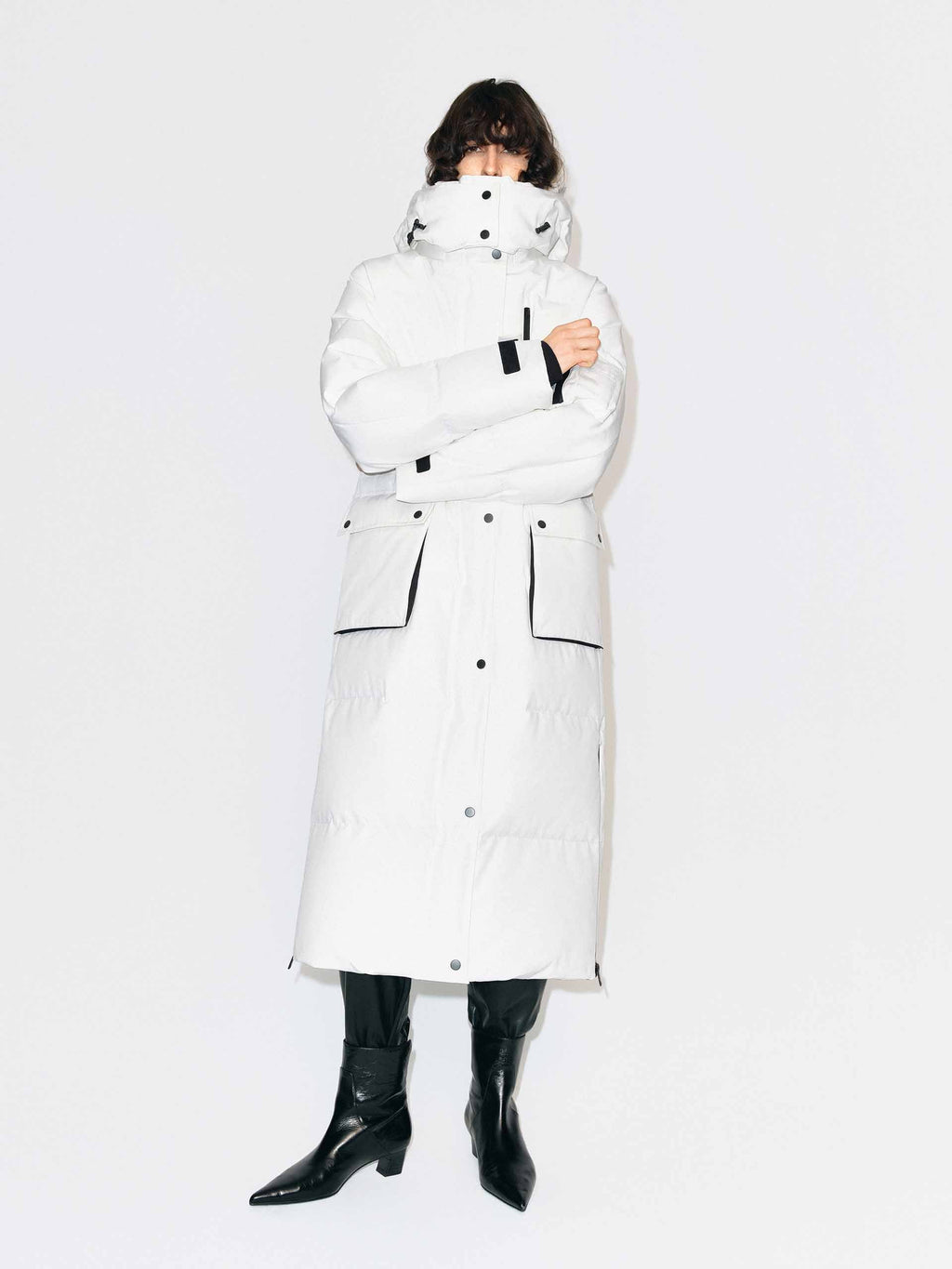 Hooded Quilted Down Coat