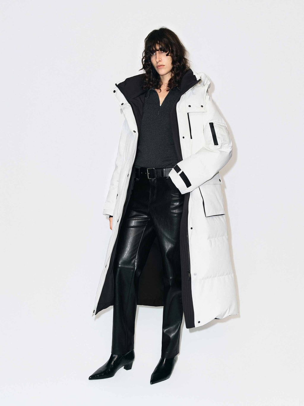 Hooded Quilted Down Coat