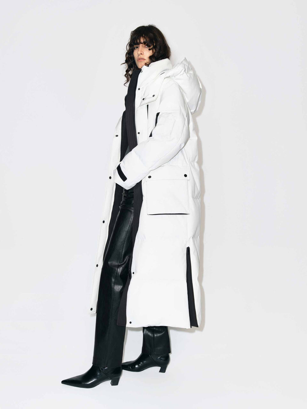 Hooded Quilted Down Coat