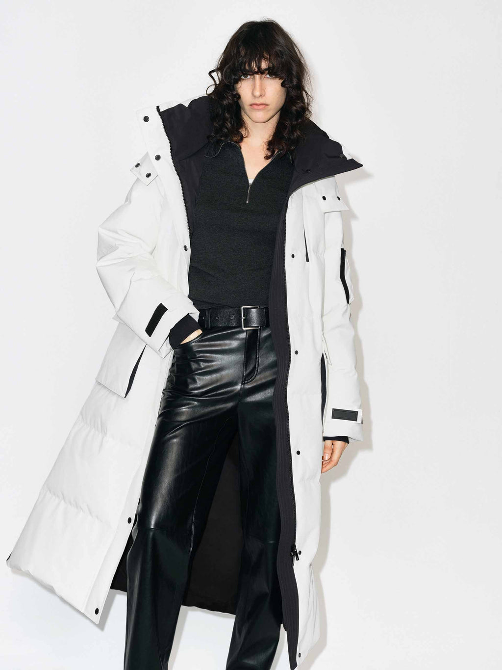Hooded Quilted Down Coat