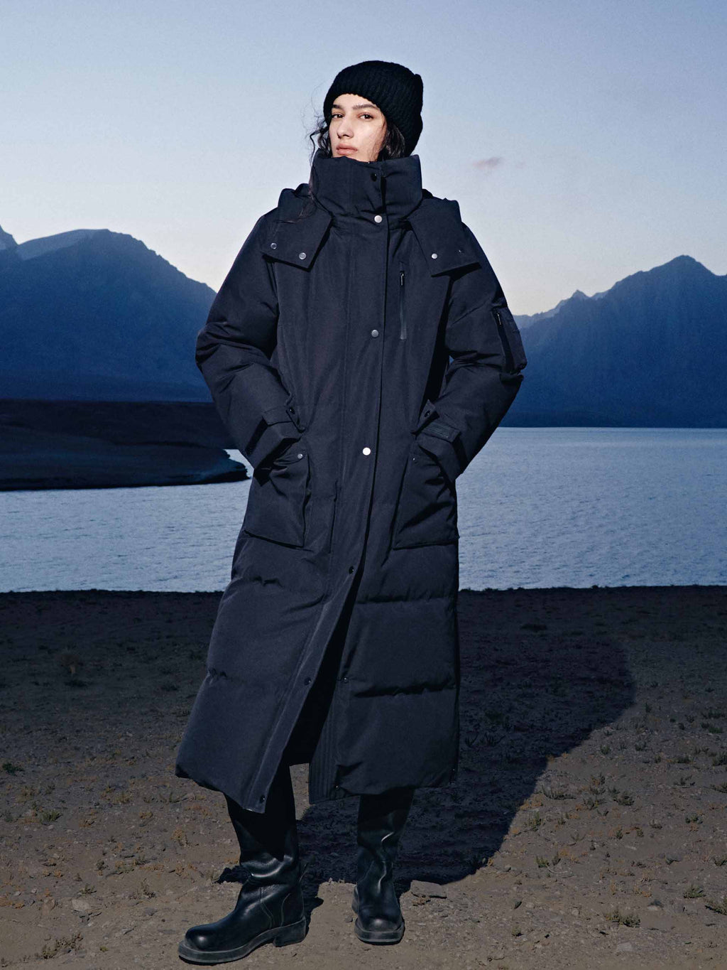 Hooded Quilted Down Coat