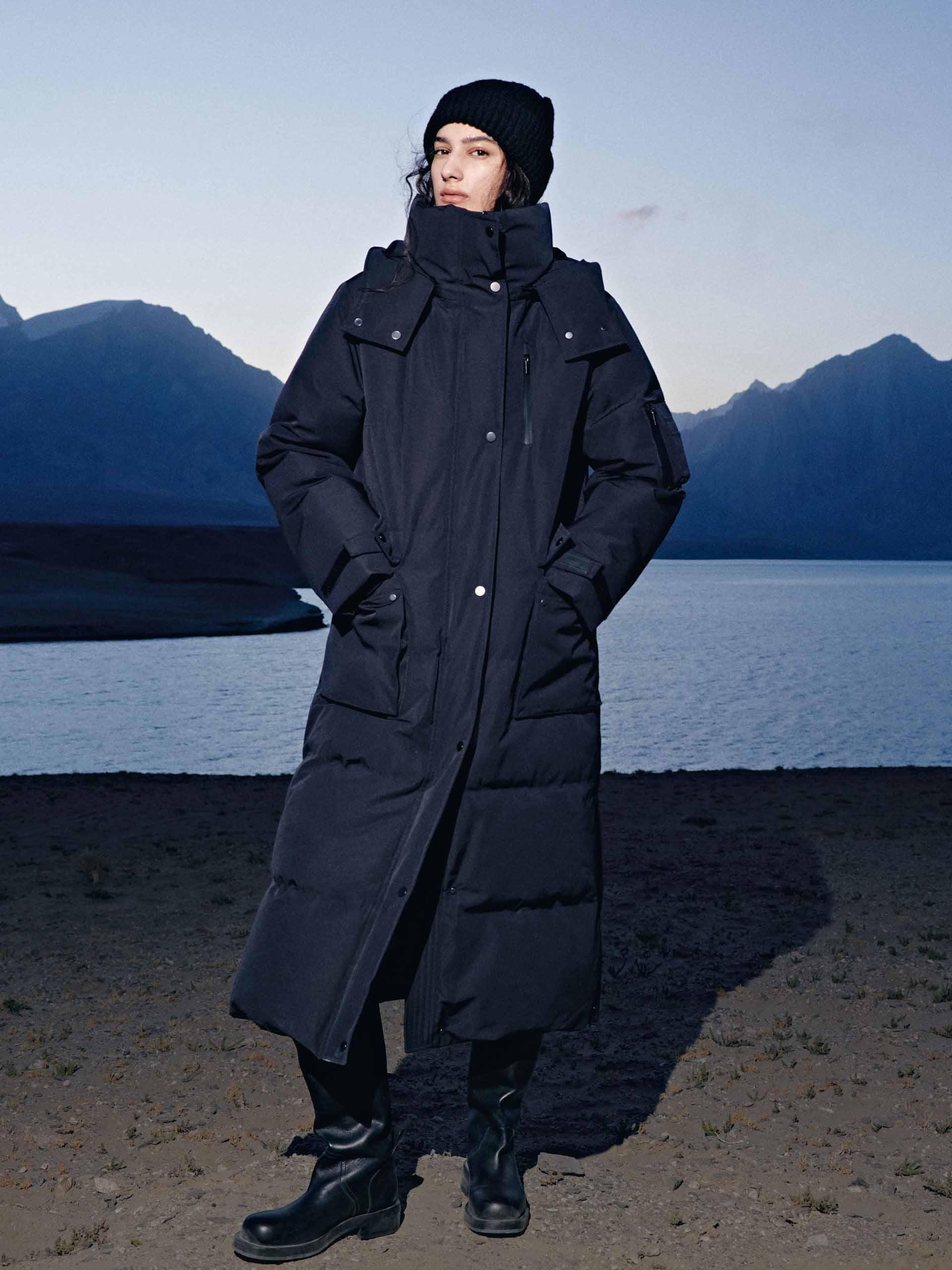 Hooded Quilted Down Coat