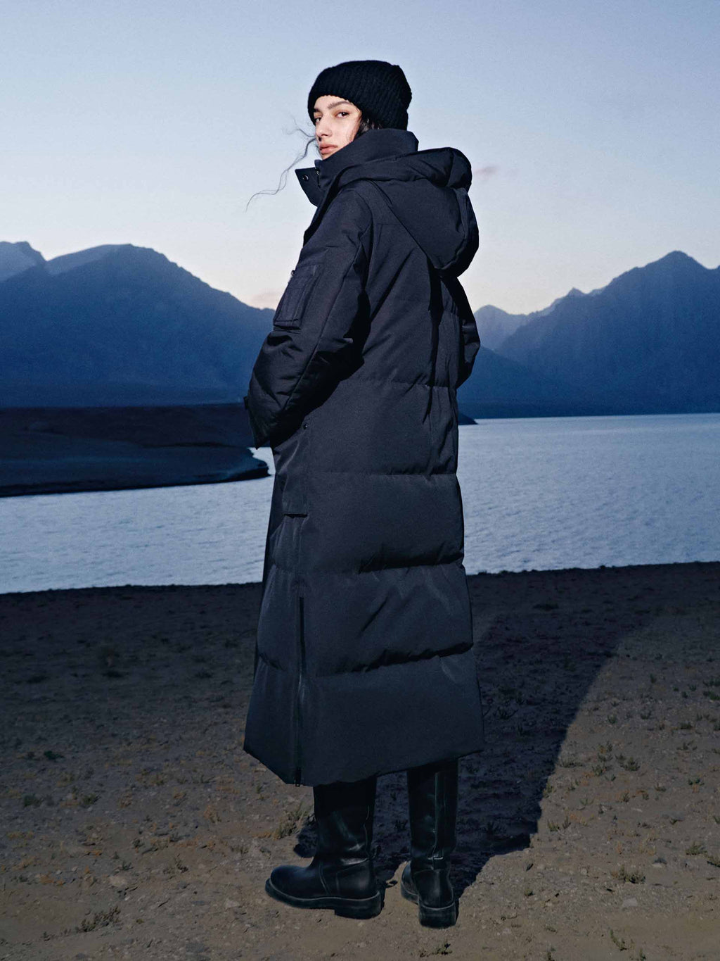 Hooded Quilted Down Coat