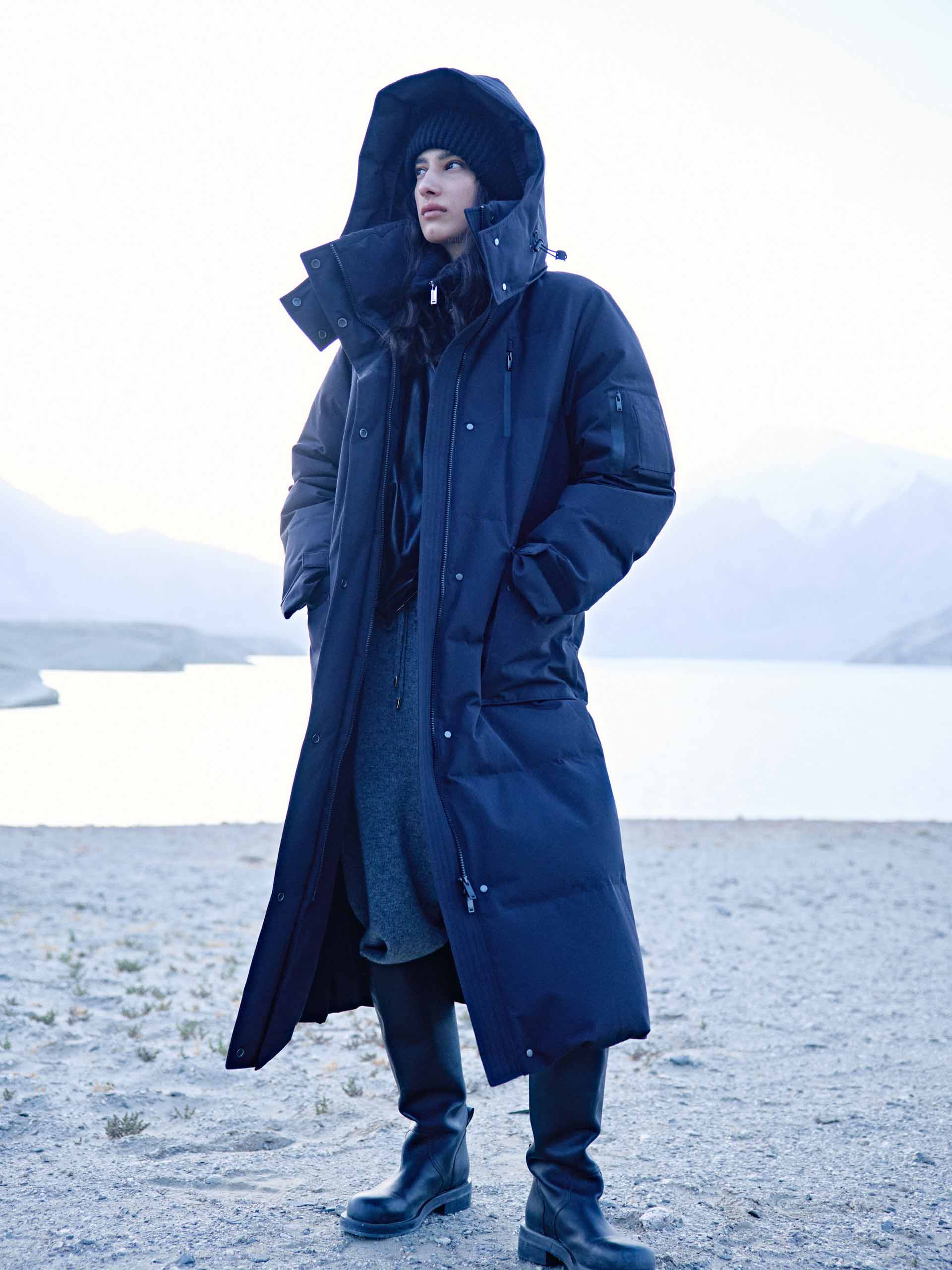 Hooded Quilted Down Coat