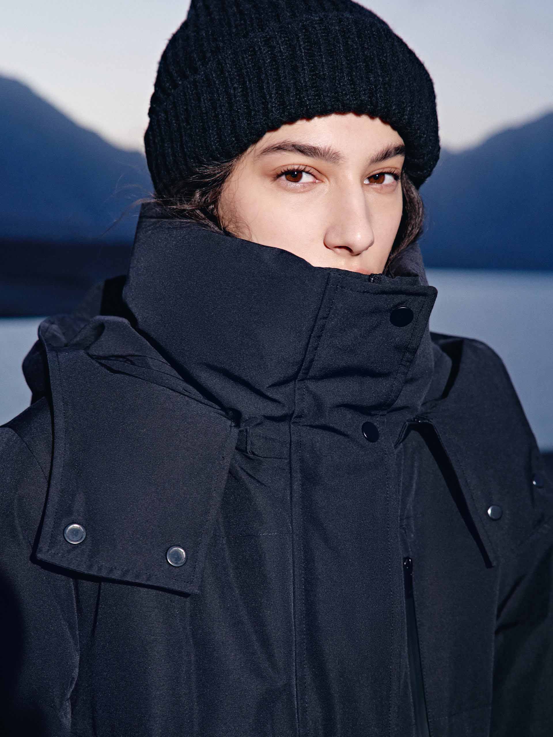 Hooded Quilted Down Coat