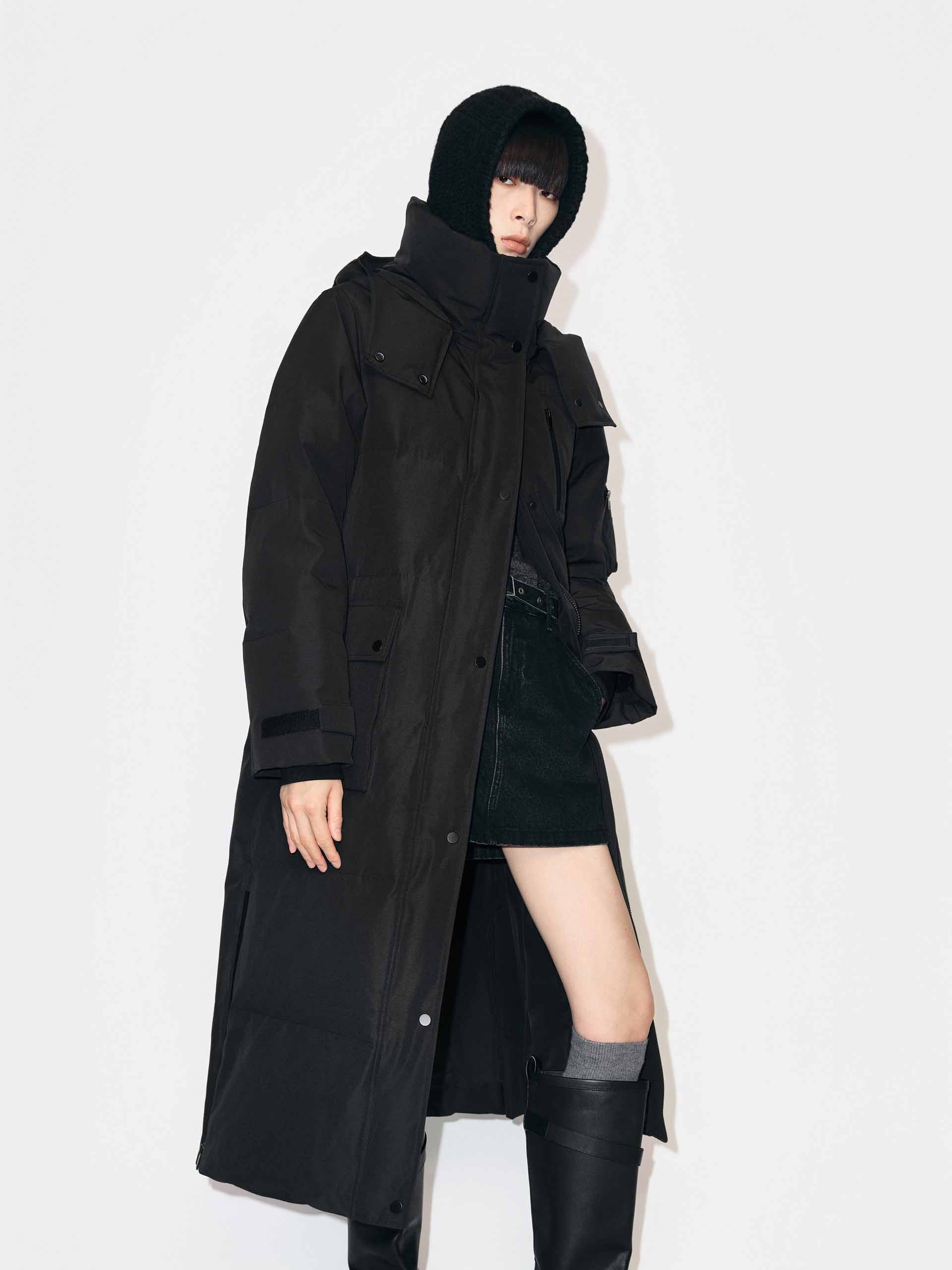 Hooded Quilted Down Coat